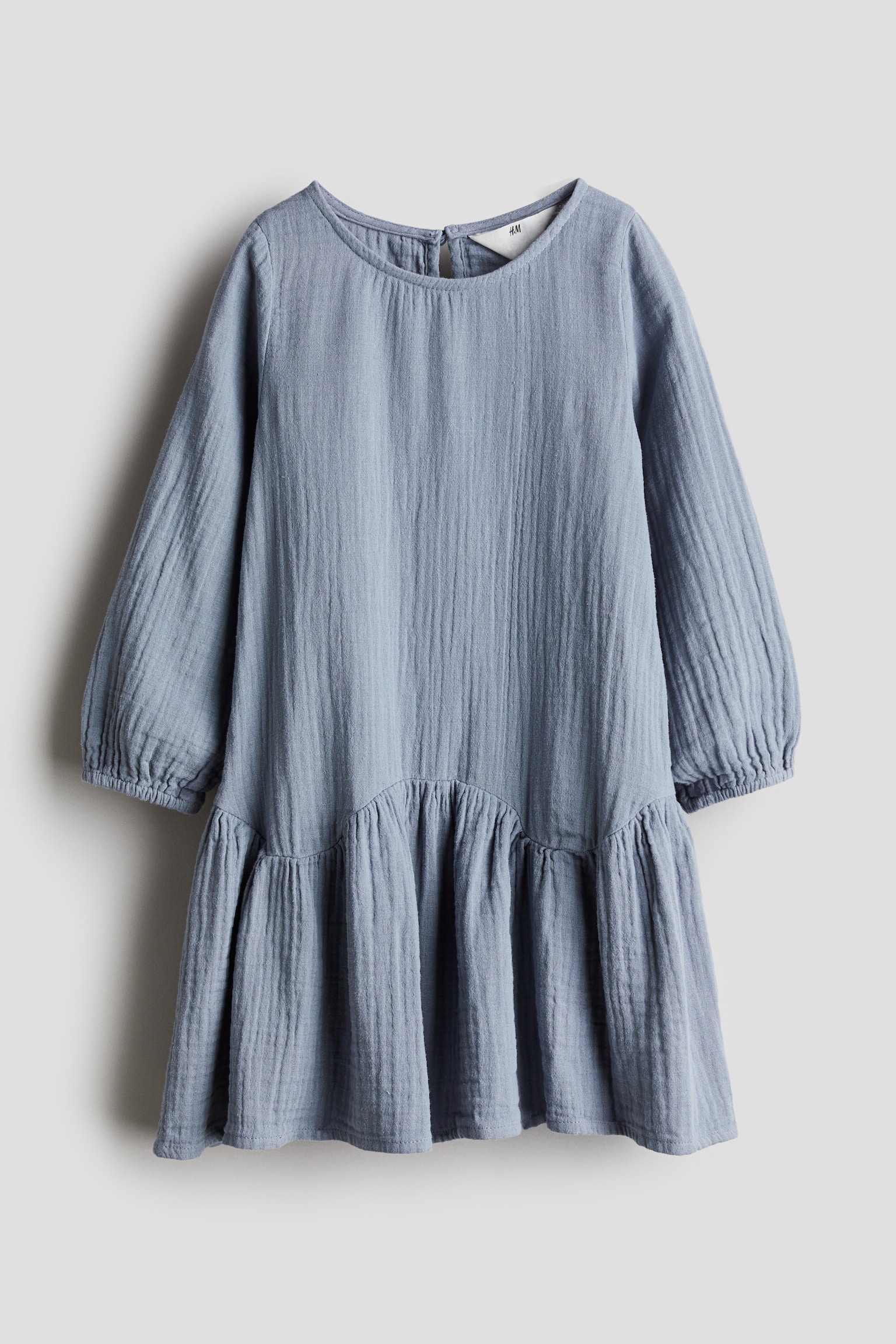 Woven cotton dress - Pigeon blue/Dusty pink/Cream/Small flowers - 1