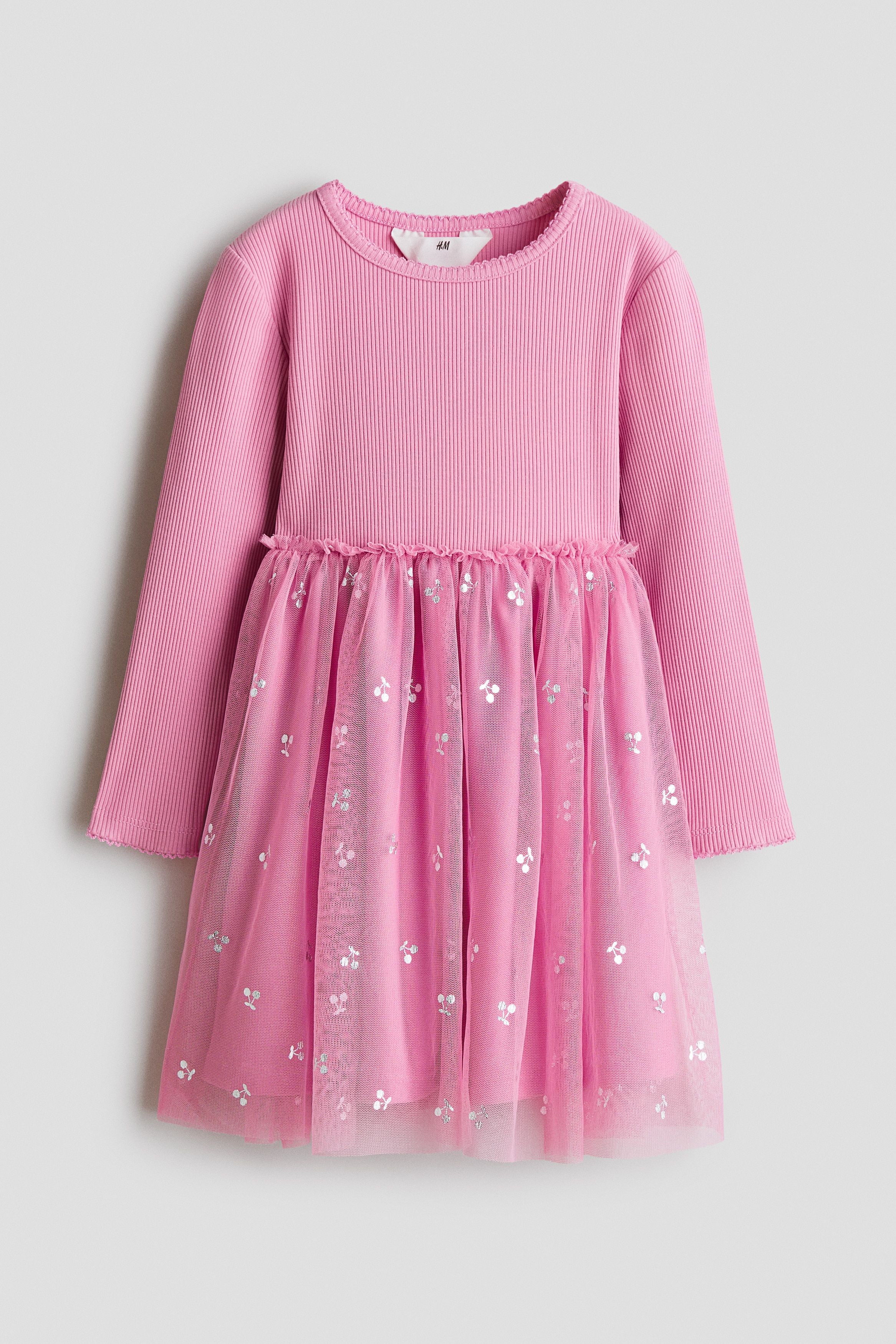 Long-sleeved tulle-skirt dressModell
