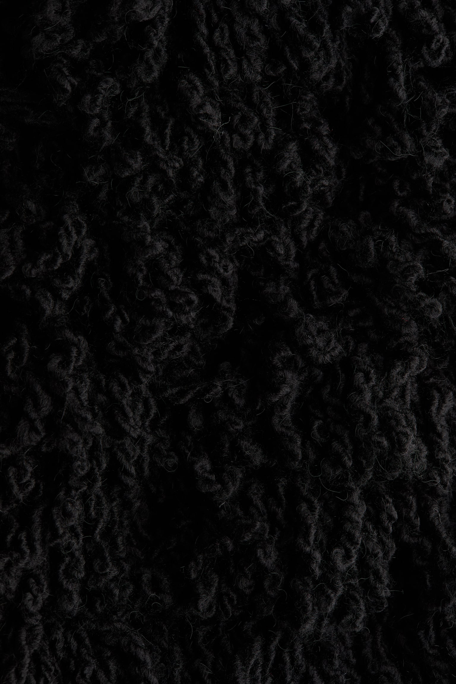 Fringed sweater vest - Black - 2