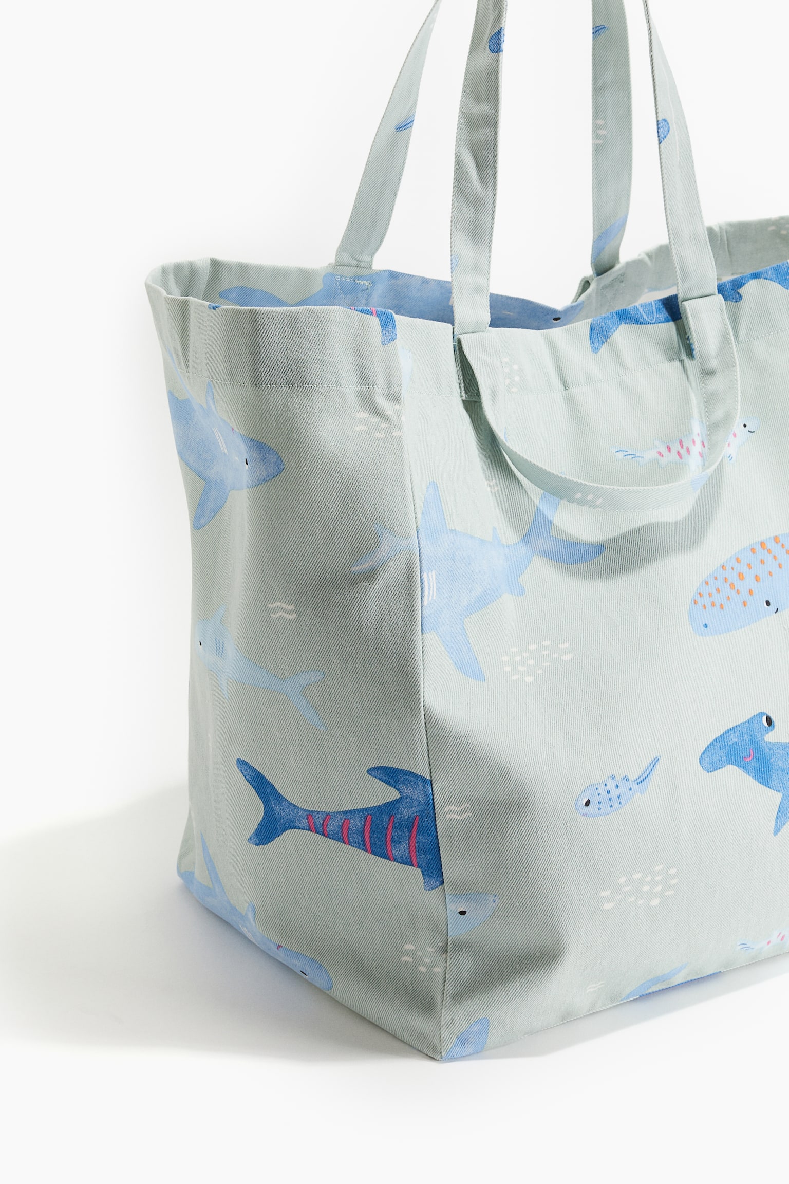 Patterned beach bag - Light green/Sharks/Light pink/Strawberries/Light yellow/Ice Cream - 3