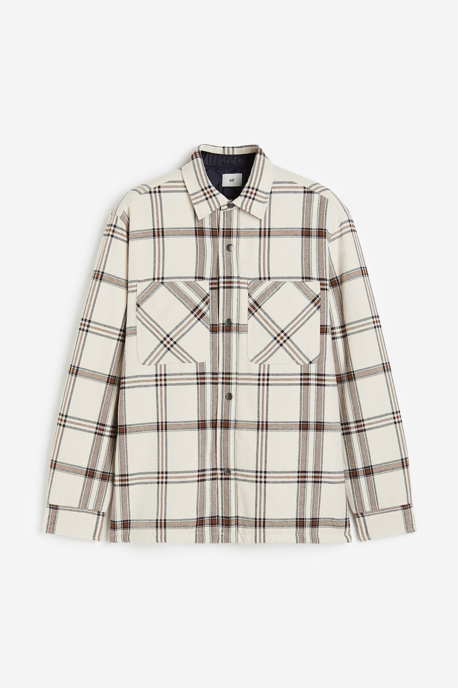 Padded overshirt - Light beige/Checked/Yellow/Black checked/Red/Black checked/Brown/Checked/Green/Checked - 1