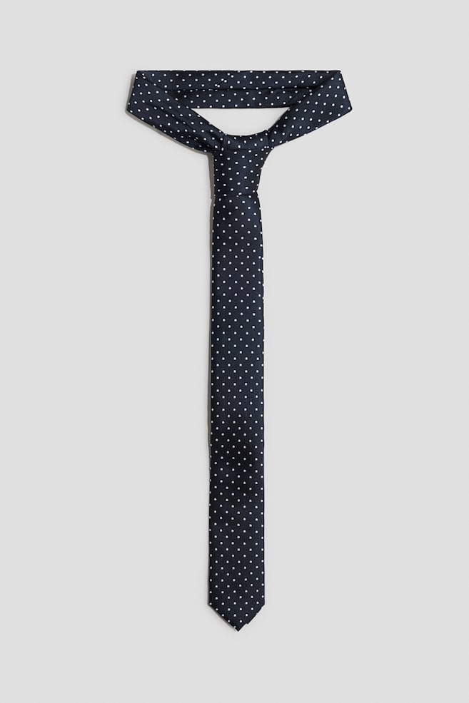 Krawatte - Dunkelblau/Polka Dots/Marineblau/Schwarz - 1