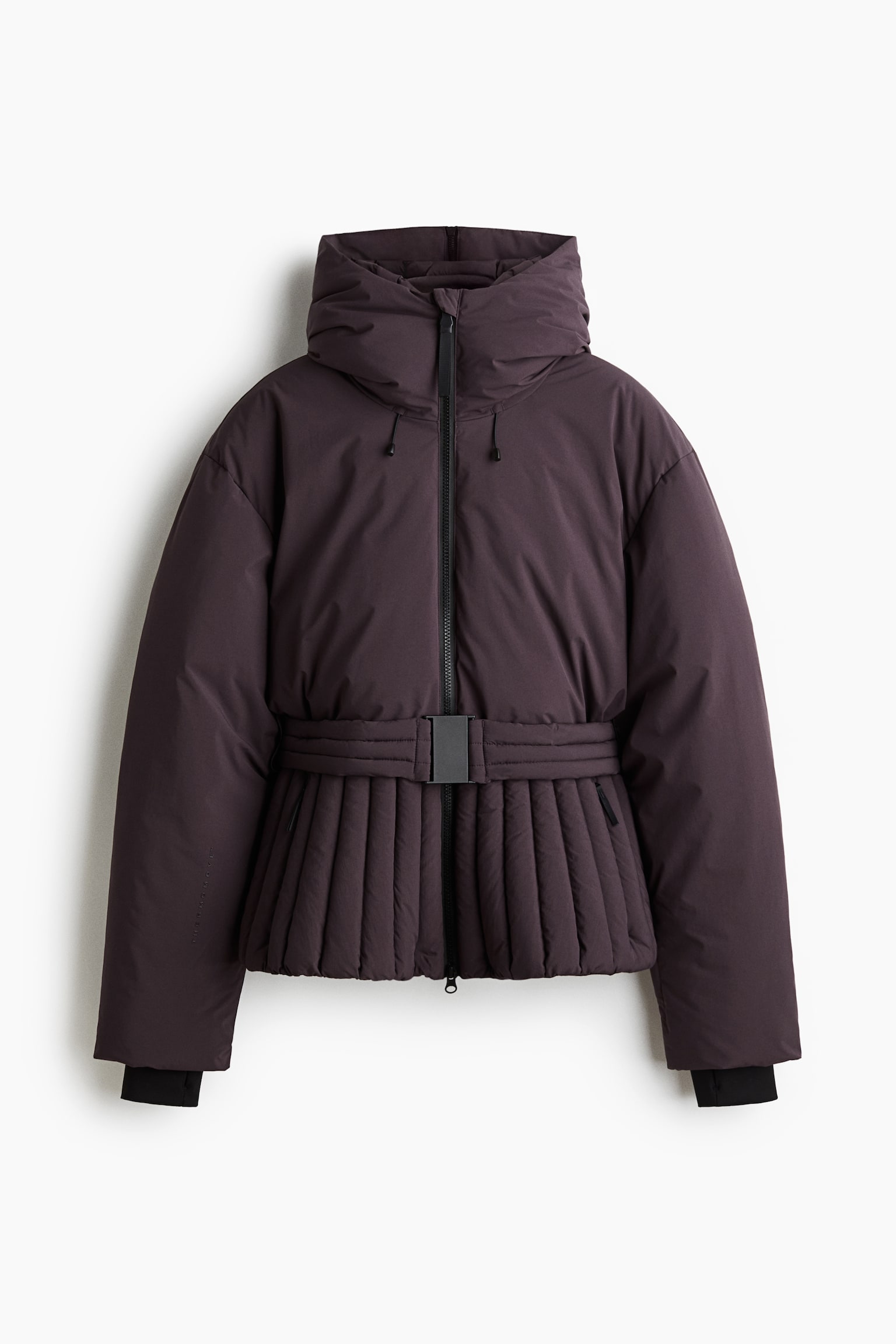 Padded ski jacket with ThermoMove™ - Aubergine purple/Black/Beige - 2