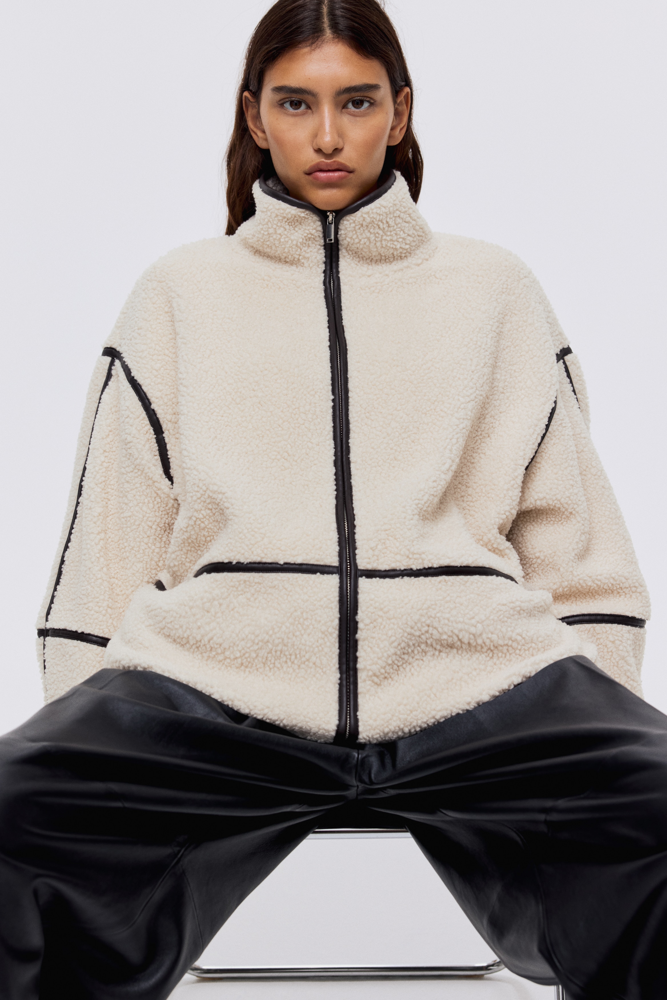 美品クリーム　シーニュ　もこもこジャケット　Mathis 01 美品クリーム シーニュ もこもこジャケット Mathis 01