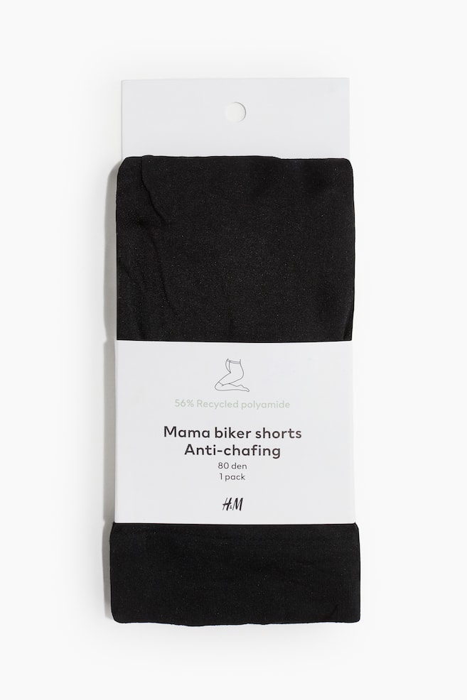 MAMA Nichtscheuernde Radlershorts - Schwarz - 1