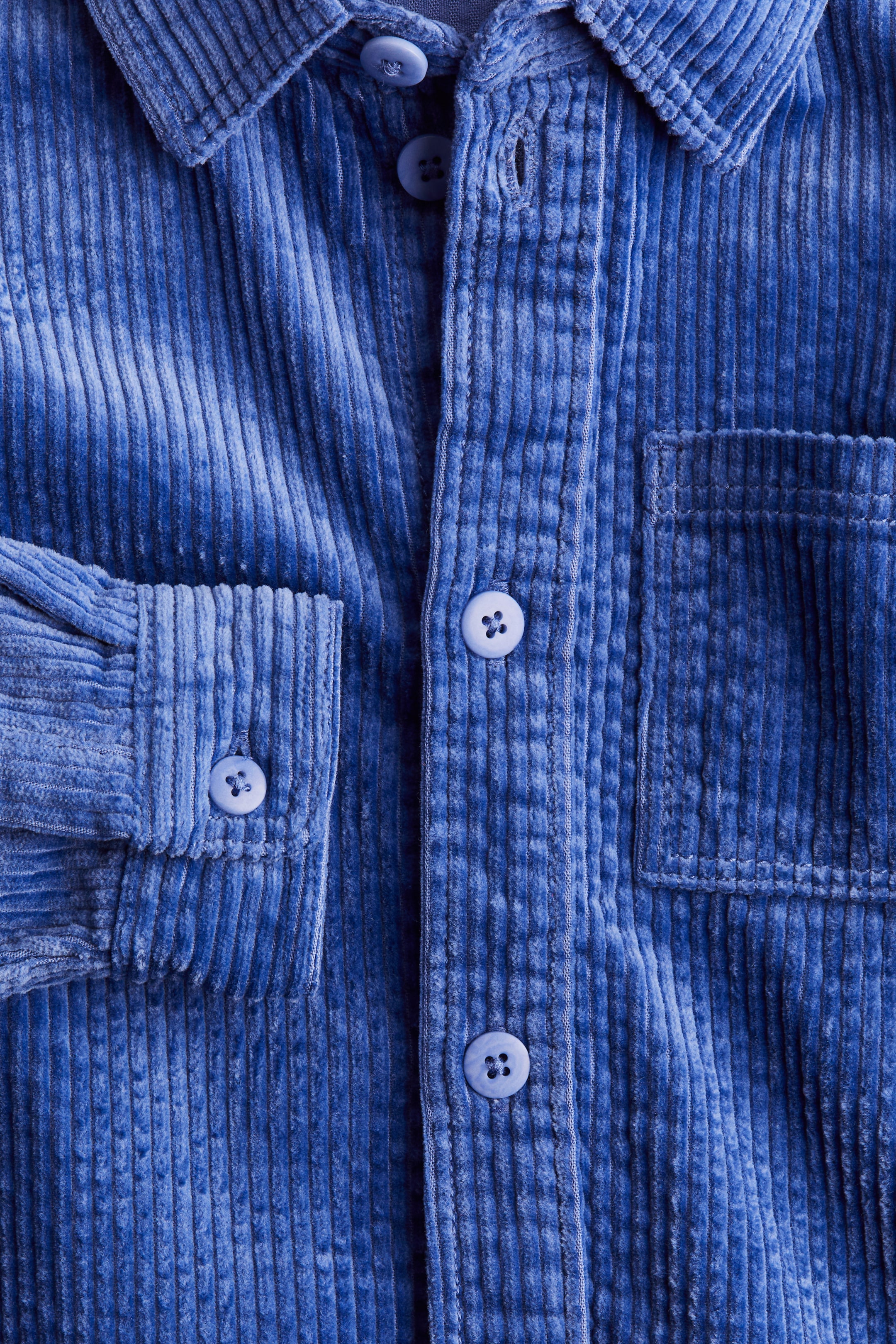 Corduroy cotton overshirt - Bright blue - Kids | H&M GB 4