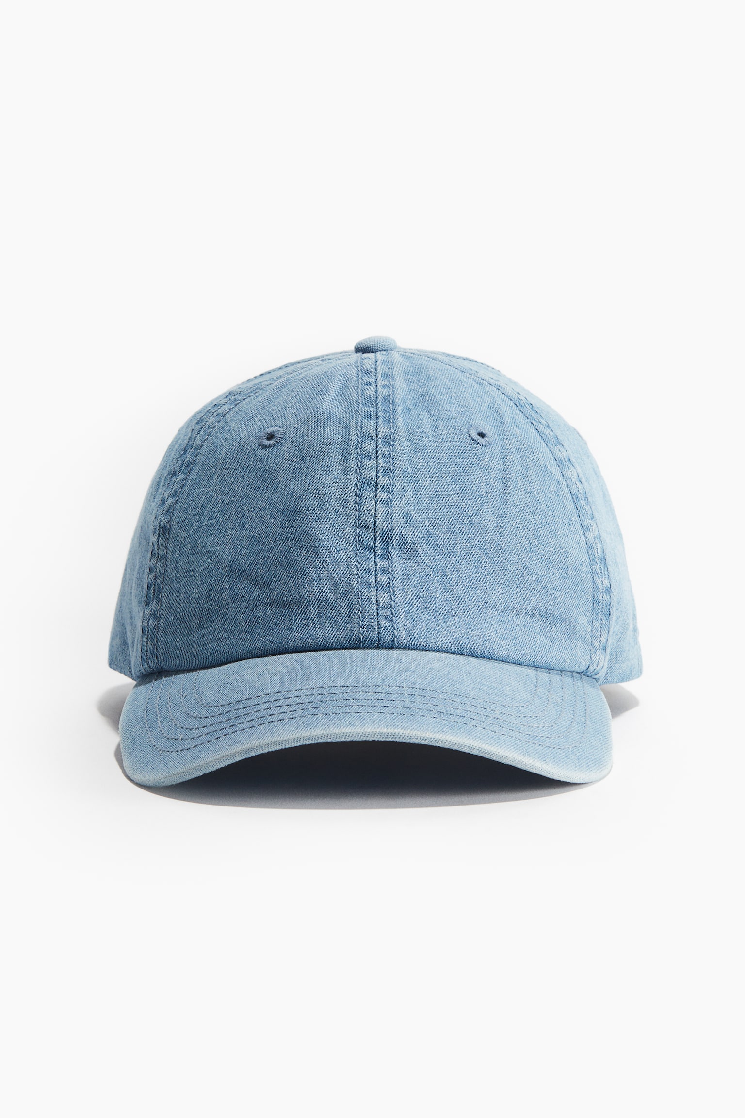 Cotton Denim Cap - Light denim blue/Greige/Relaxed - 1