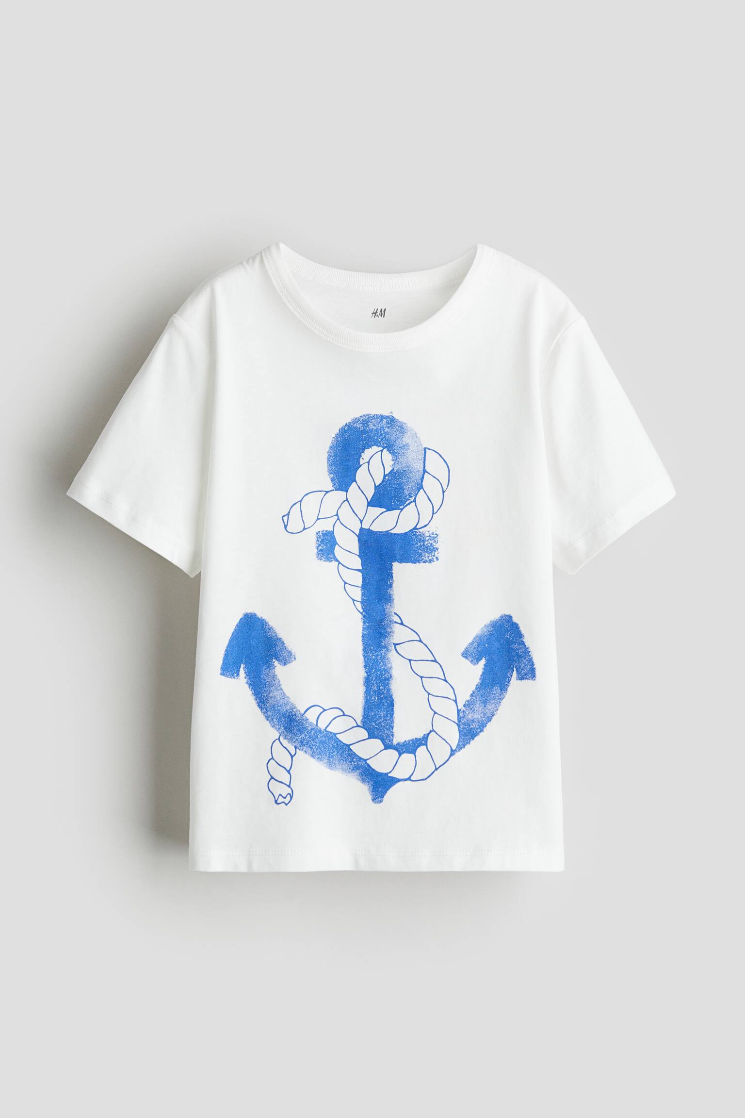 Print Cotton Tee - White/Anchor/White/Happy Days/Blue/Octopus/Peach/Palm trees/Black/LA Cali/Light blue/Dinosaurs/Light green/Garden City - 1