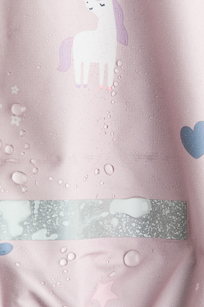 2.5-Layer Rain Jacket - Light dusty pink/unicorns/Dusty blue/dinosaurs/Black/Beige/leopard print - 2