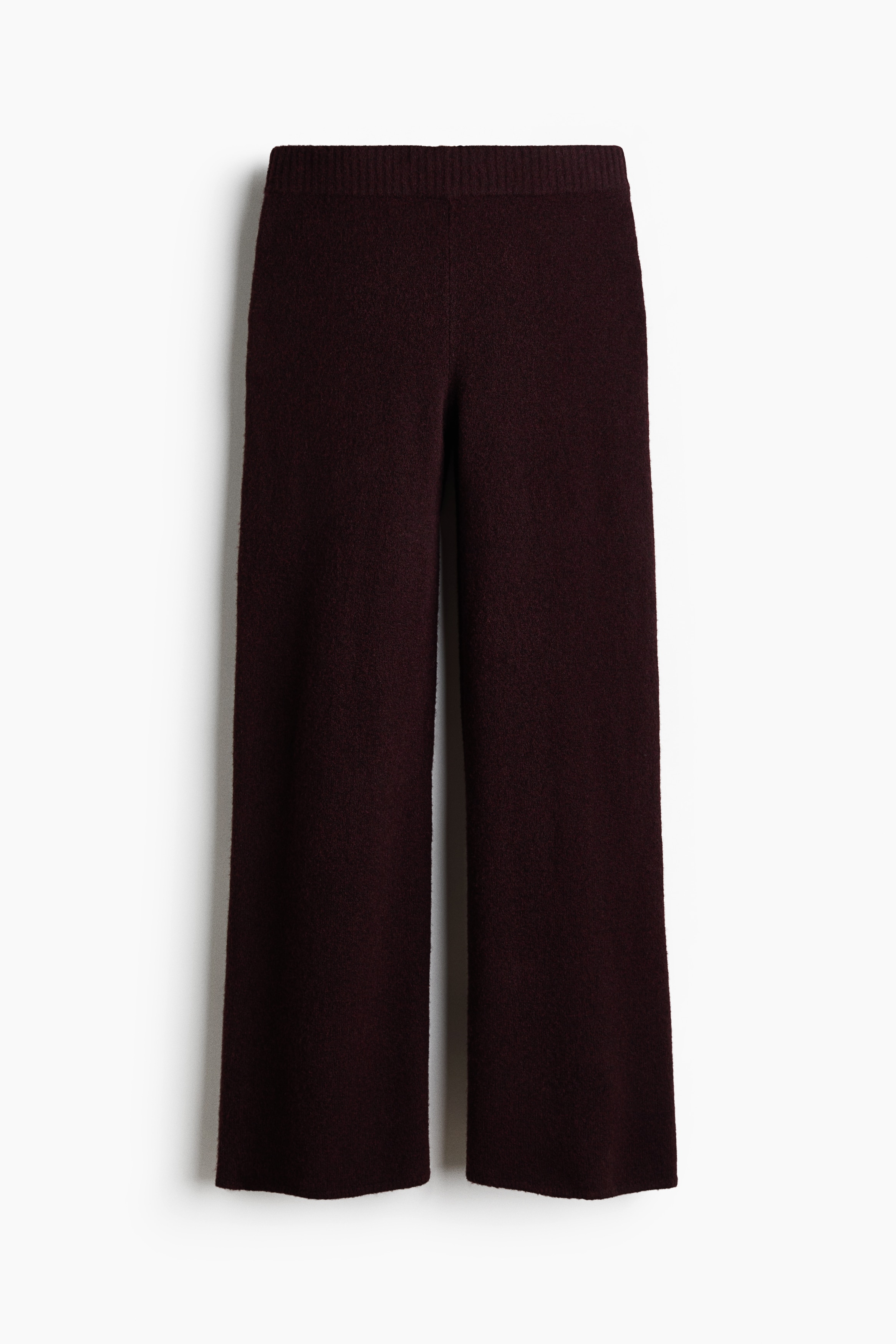 Wide knitted trousers - Burgundy/Light beige marl/Dusty brown/Dark brown/Navy blue/Light beige marl