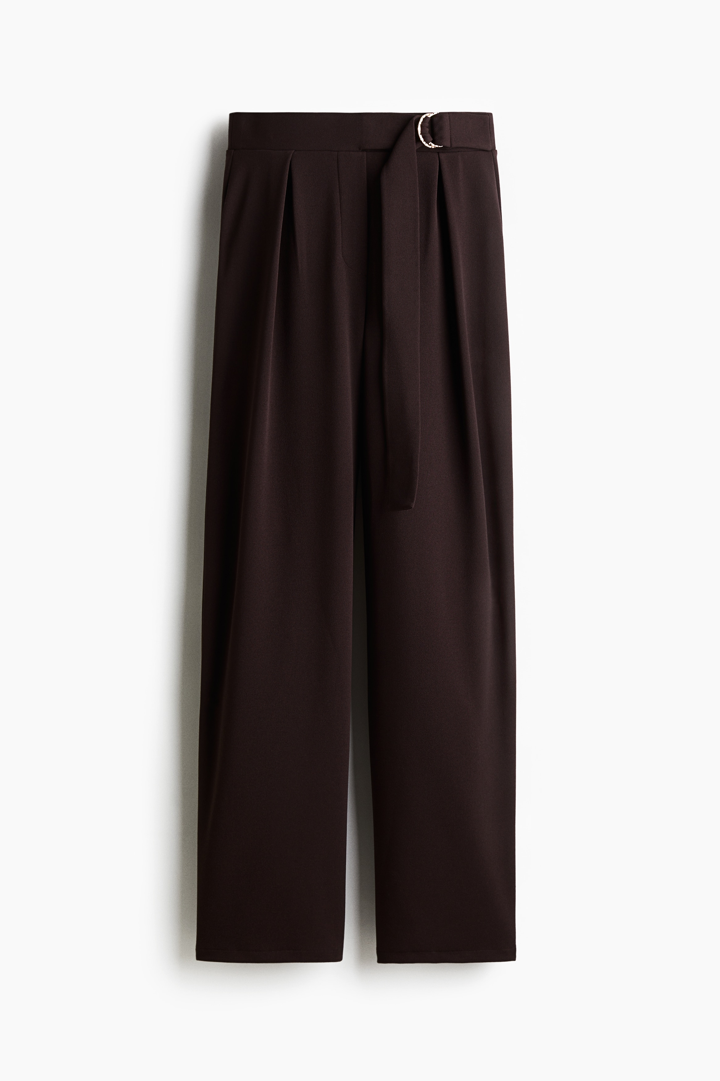 Belted trousers - Mørkebrun/Brun/Creme/Sort/Hvid