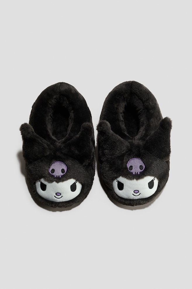 Fluffy sloffen - Zwart/Kuromi/Lichtblauw/Lilo & Stitch - 1