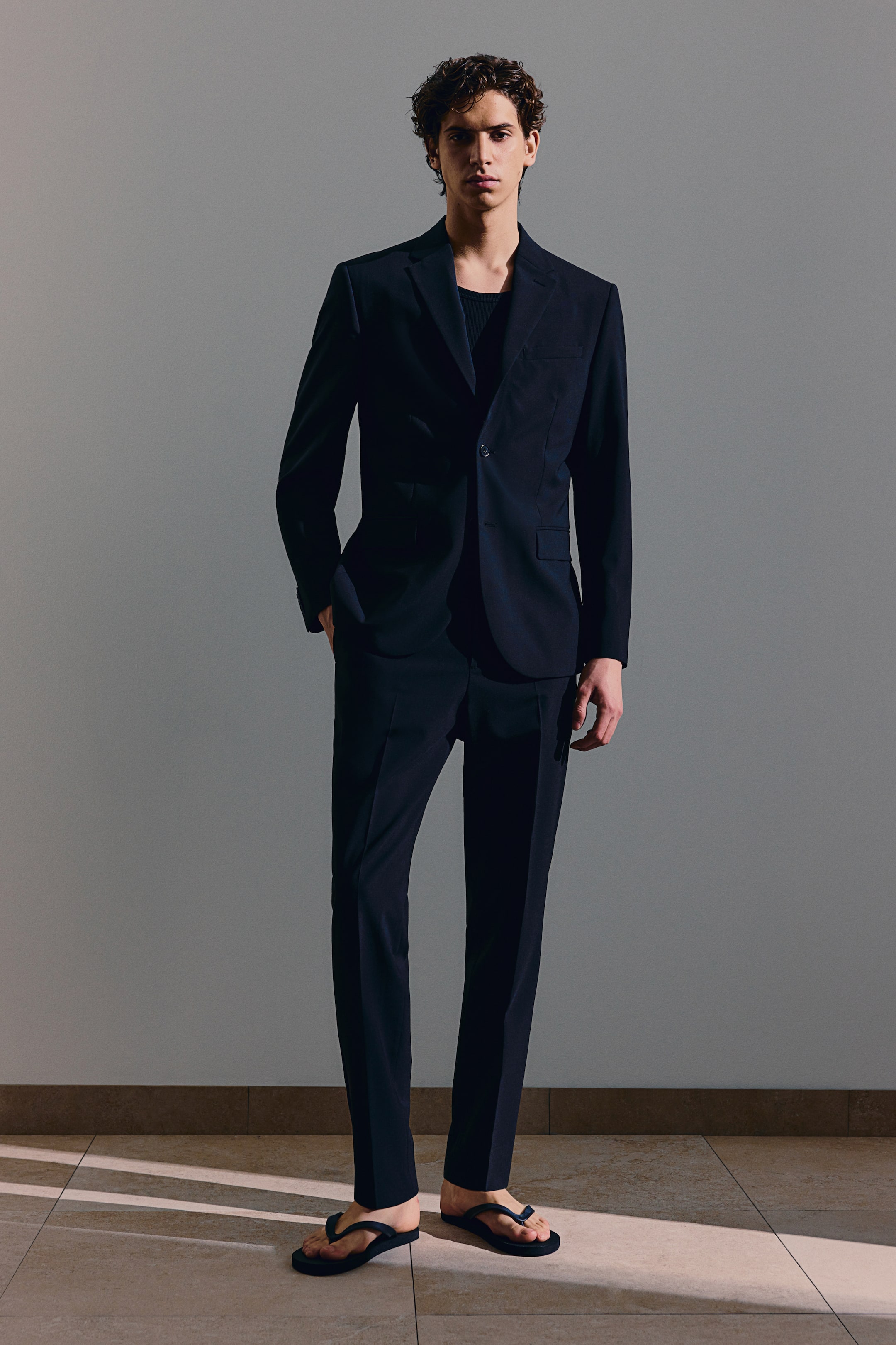 Slim Fit Wool-blend Suit Pants - Regular waist - Long - Black - Men | H ...