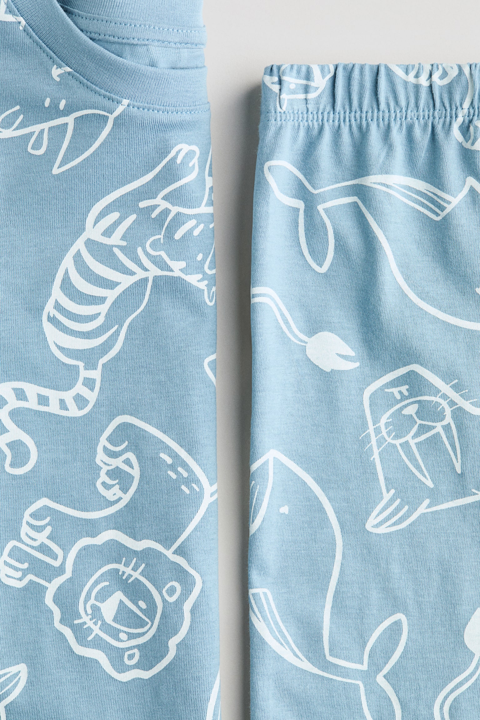 Patterned jersey pyjamas - Blue/Animals/Navy blue/Holly Jolly/White/Cars/White/Dinosaurs/Light blue/Cars - 2