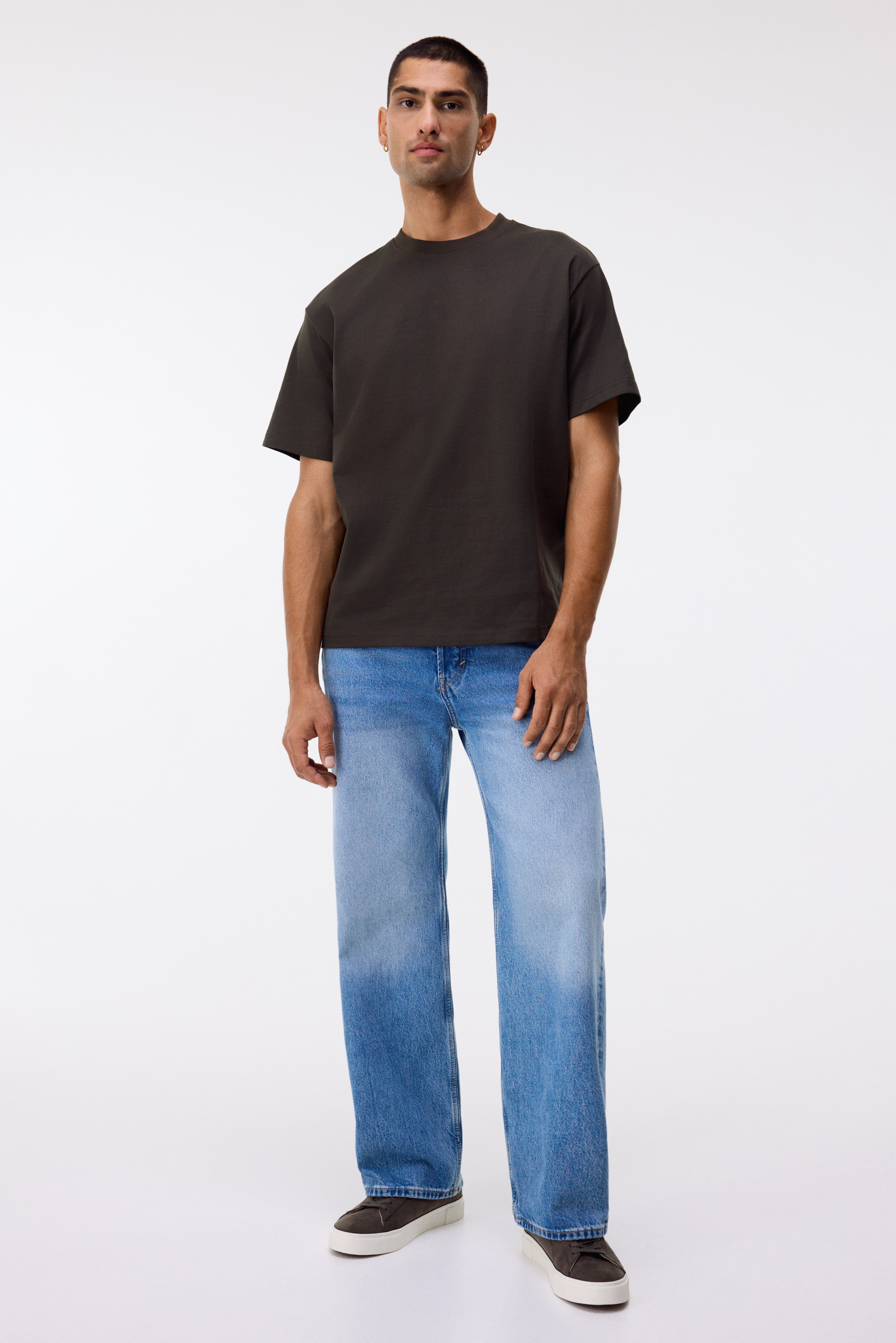 Homme - T-shirt Loose Fit Vert - Size: XXL  - H&M