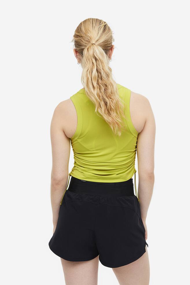 DryMove™ Drawstring-detail sports vest top - Lime green - 8
