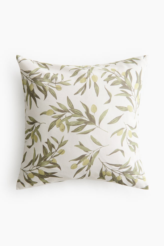 Patterned Cushion Cover - Light beige/olives/Light beige/oranges/Light beige/patterned/Light beige/lemons/Peach pink/floral - 1