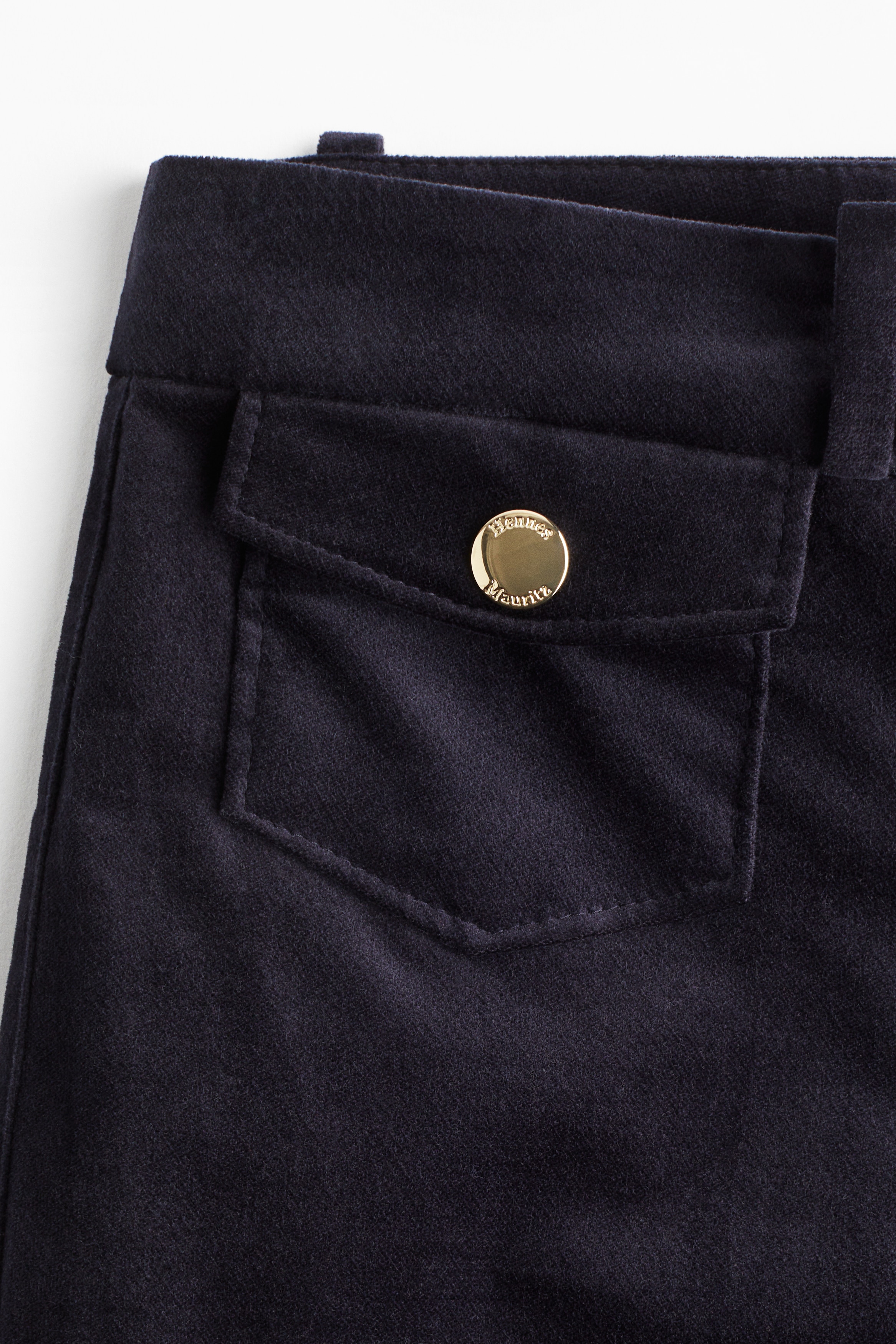 Flared velvet trousers