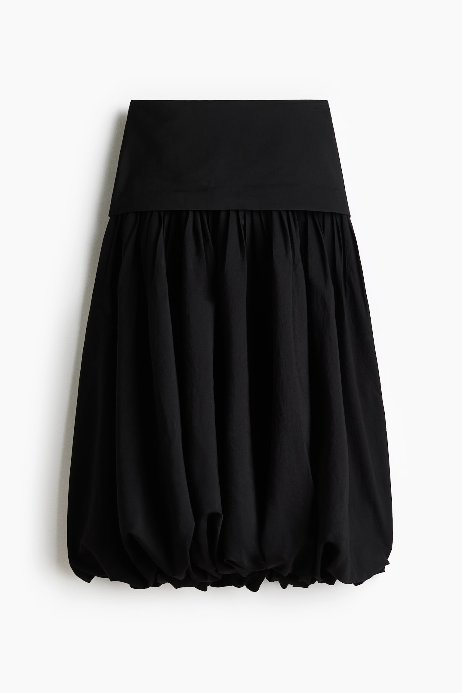 Midi balloon skirt - Black/Bright red - 2