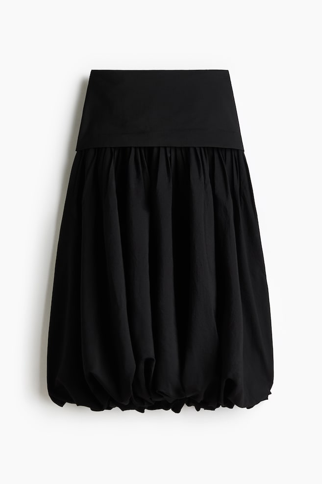 Midi Balloon Skirt - Black/Bright red - 1