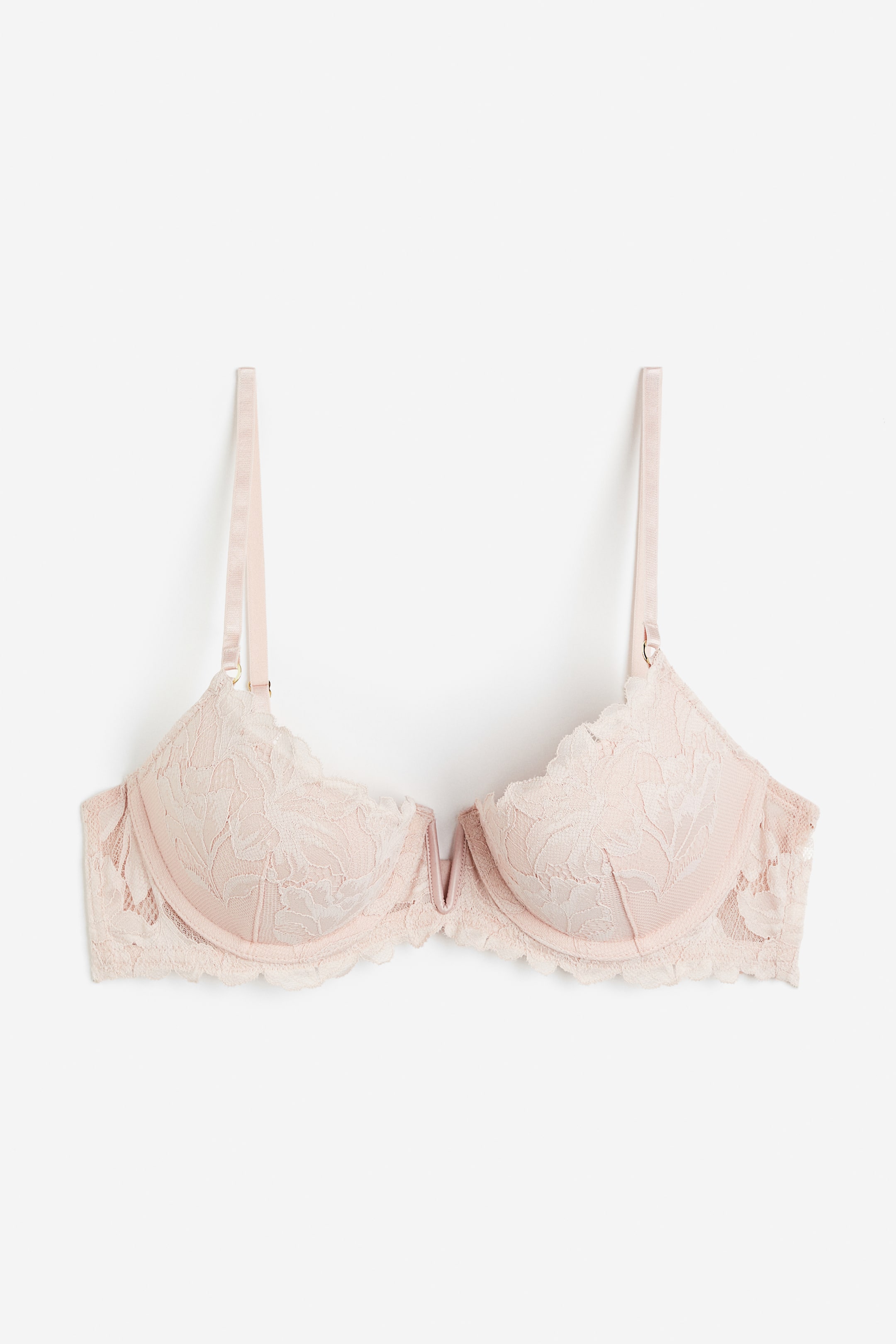 Xem ảnh lớn hơn: Áo lót ren nâng ngực - Màu hồng nhạt - Ladies | H&M VN 1