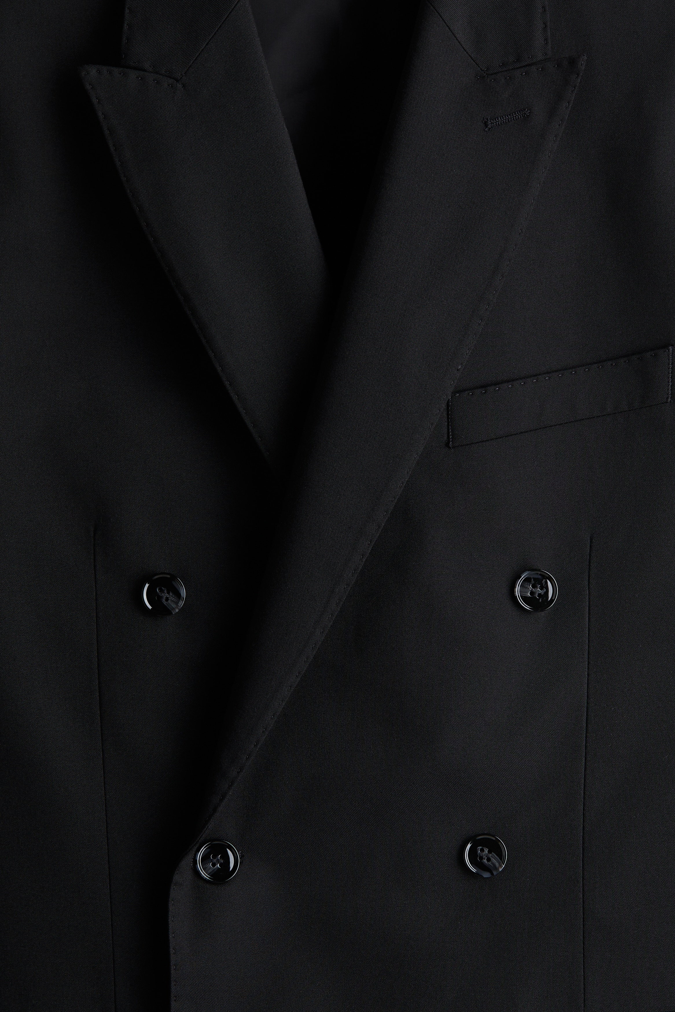 メンズ ブラック ブレザー |ベルベット、ダブルブレスト&ウール