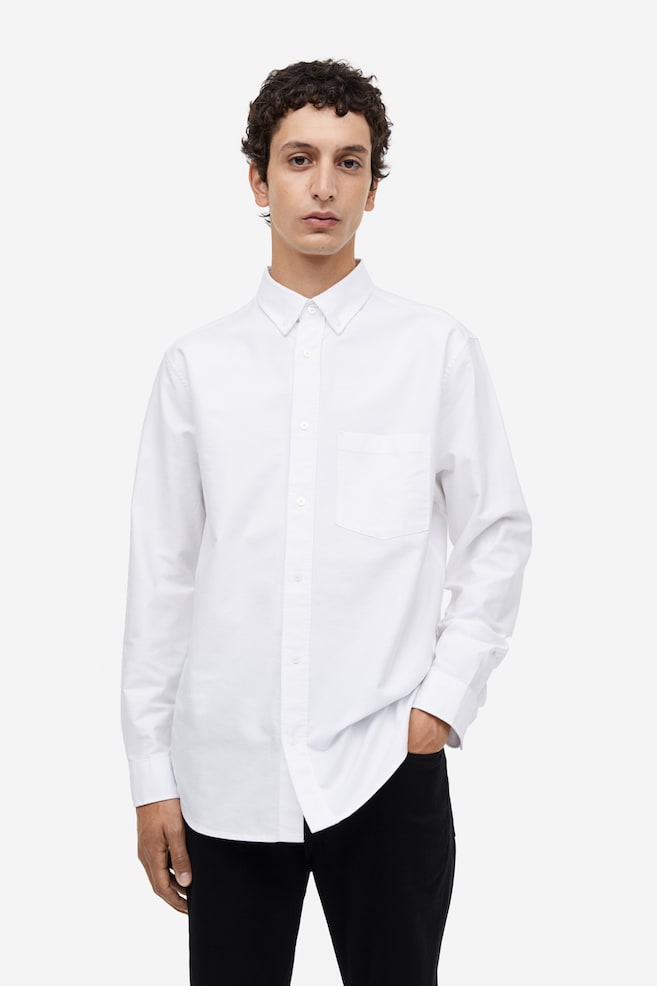 Oxfordskjorte Regular Fit - Hvid - 1