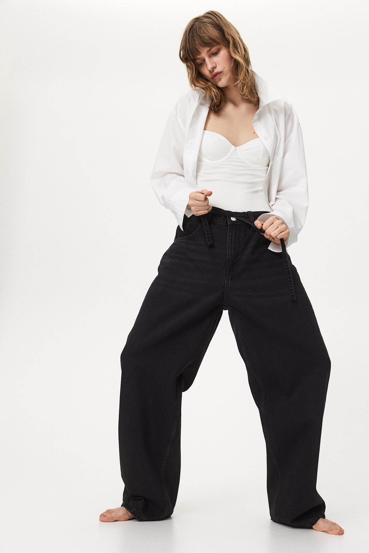 スーパーバギーローデニム - ブラック - レディース | H&M JP
