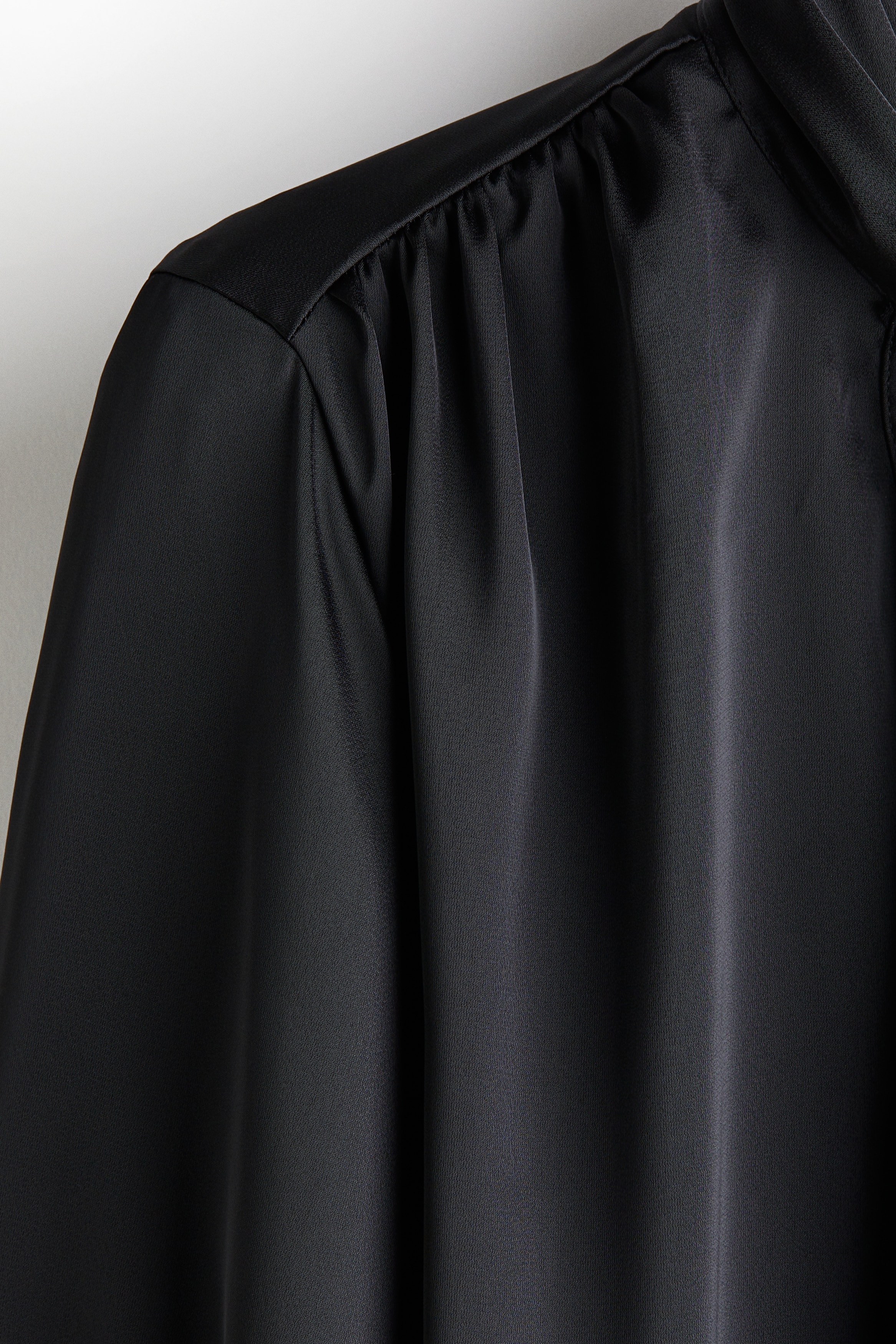 Tie-neck chiffon blouse