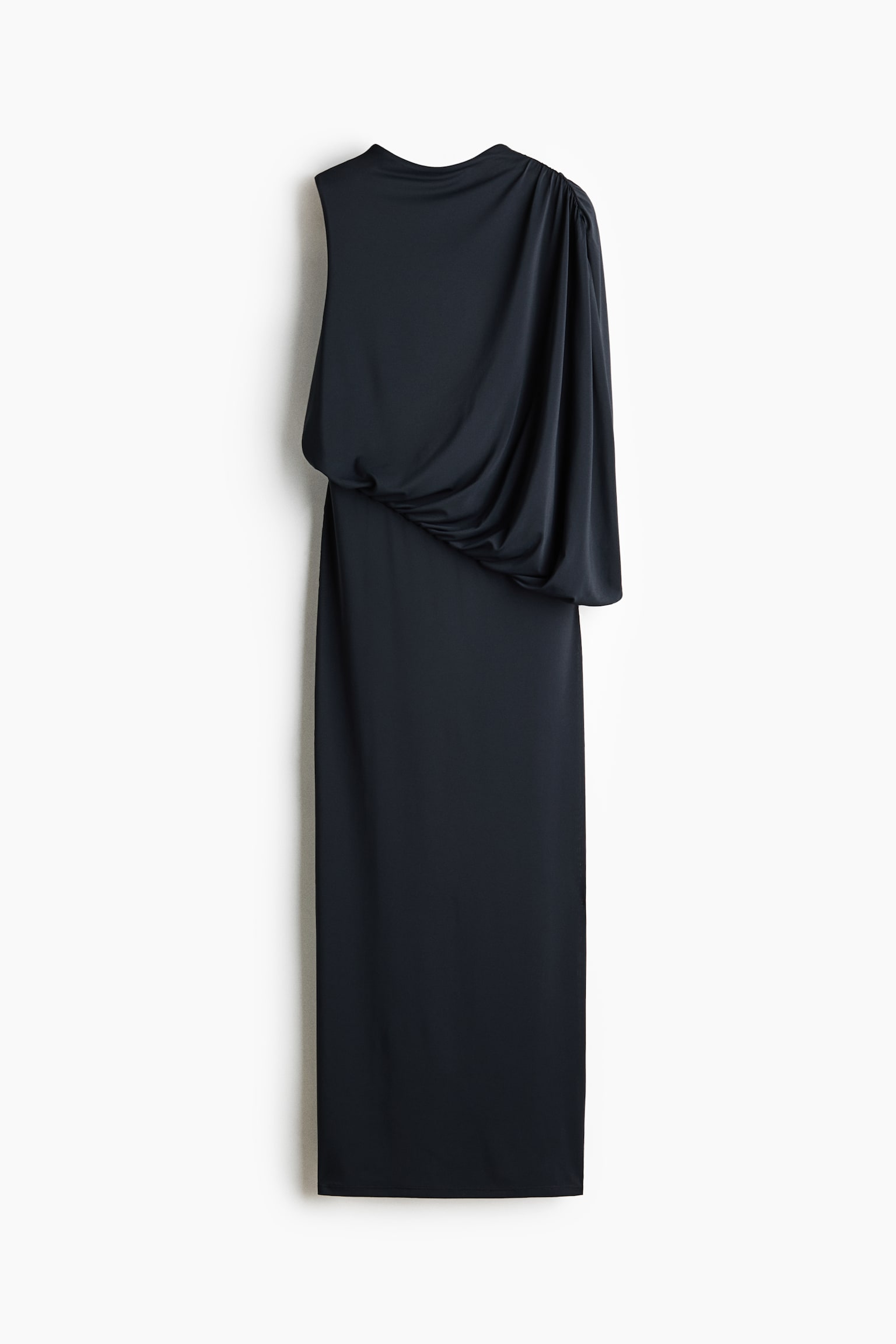 Vestido maxi drapeado - Negro - 2
