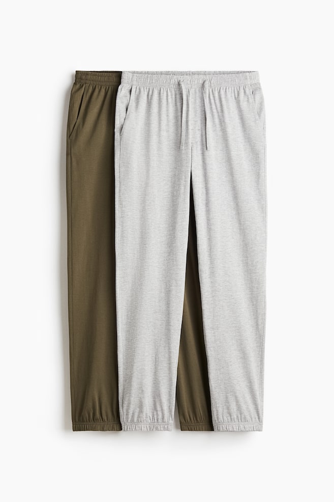 2-Pack Regular-Fit Sweatpants - Gray melange/khaki green/Dark gray/Navy blue/gray melange/Navy blue/light gray melange - 1