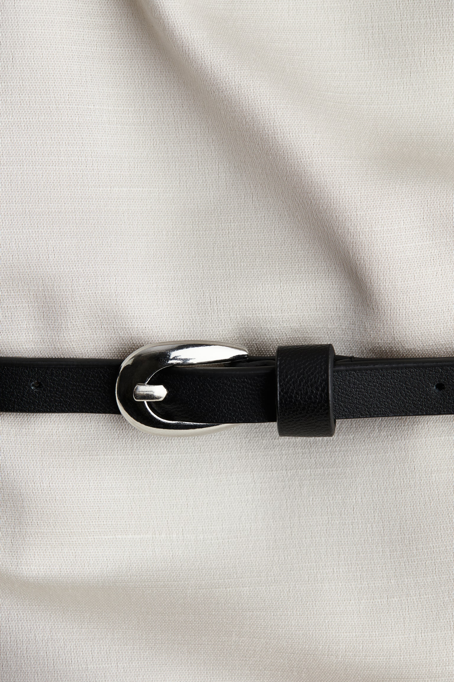 Belted shift dress - Light beige/Dark brown - 3