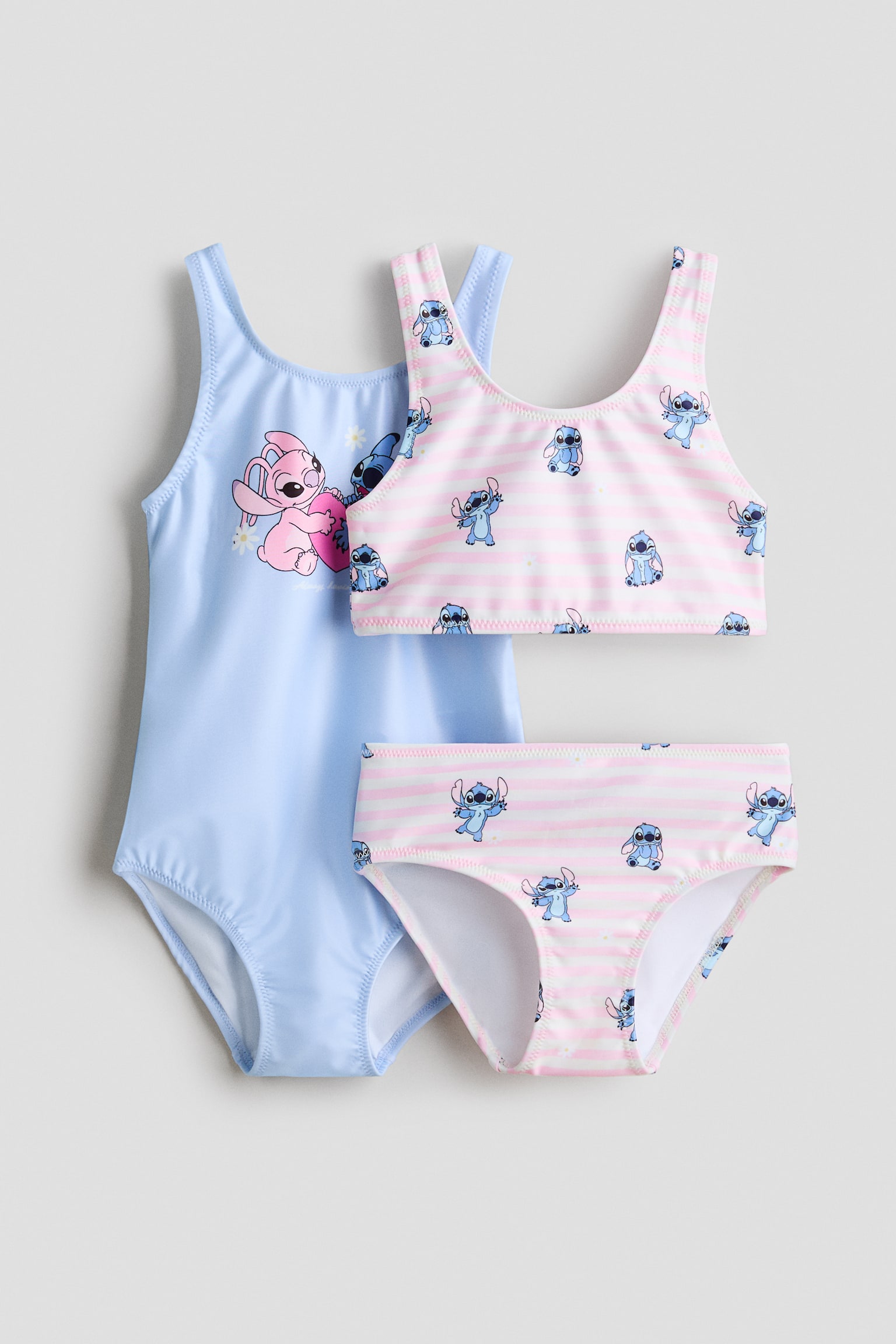 Set bikini e costume intero - Rosa chiaro/Lilo & Stitch