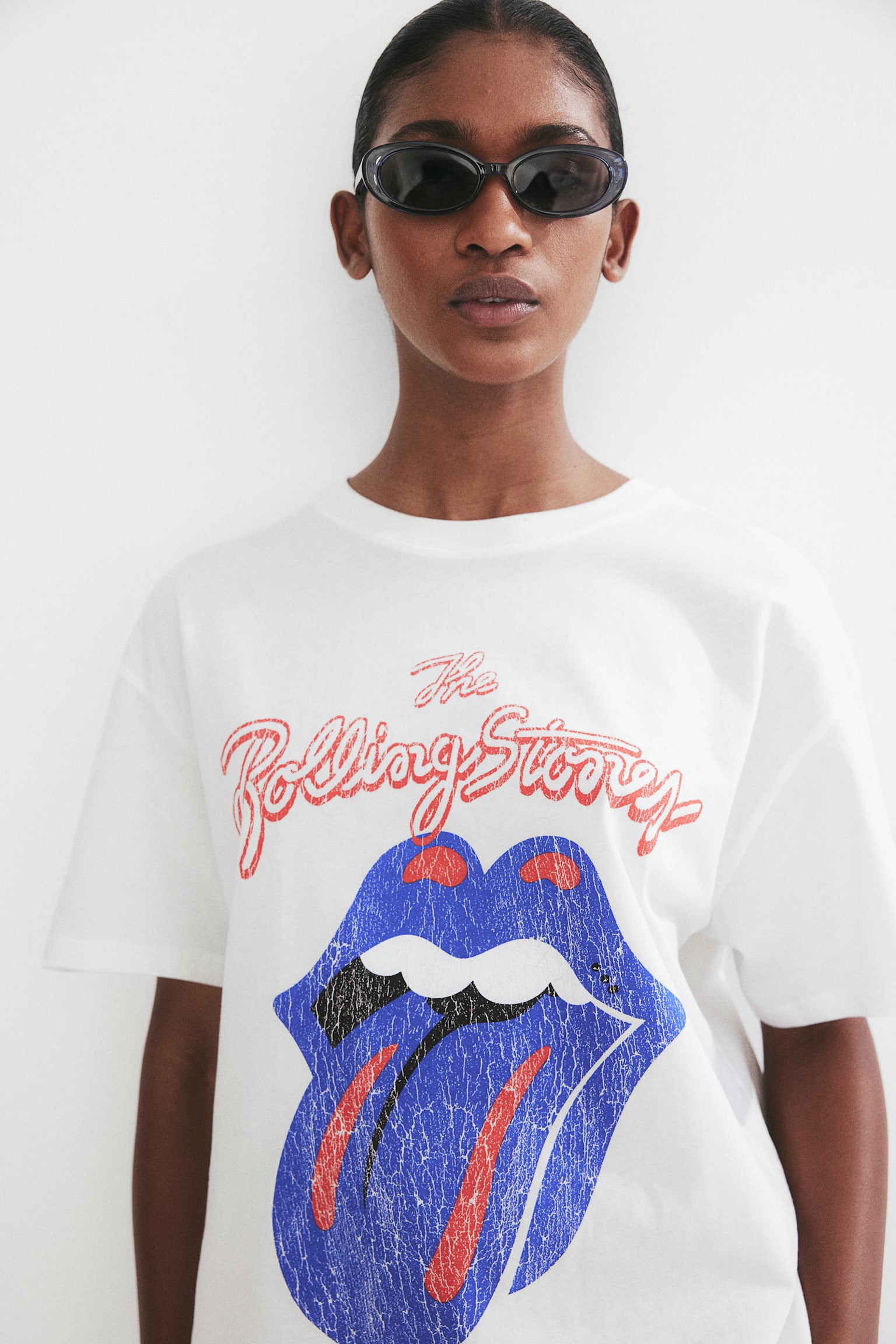 Oversized printed T-shirt - White/The Rolling Stones/Dark grey/George Michael/White/The Rolling Stones/Grey marl/Stanford University/Cream/Nirvana/White/The Beatles/Cream/Smiley® Originals/Dark grey/AC/DC/Dark grey/Def Leppard - 4