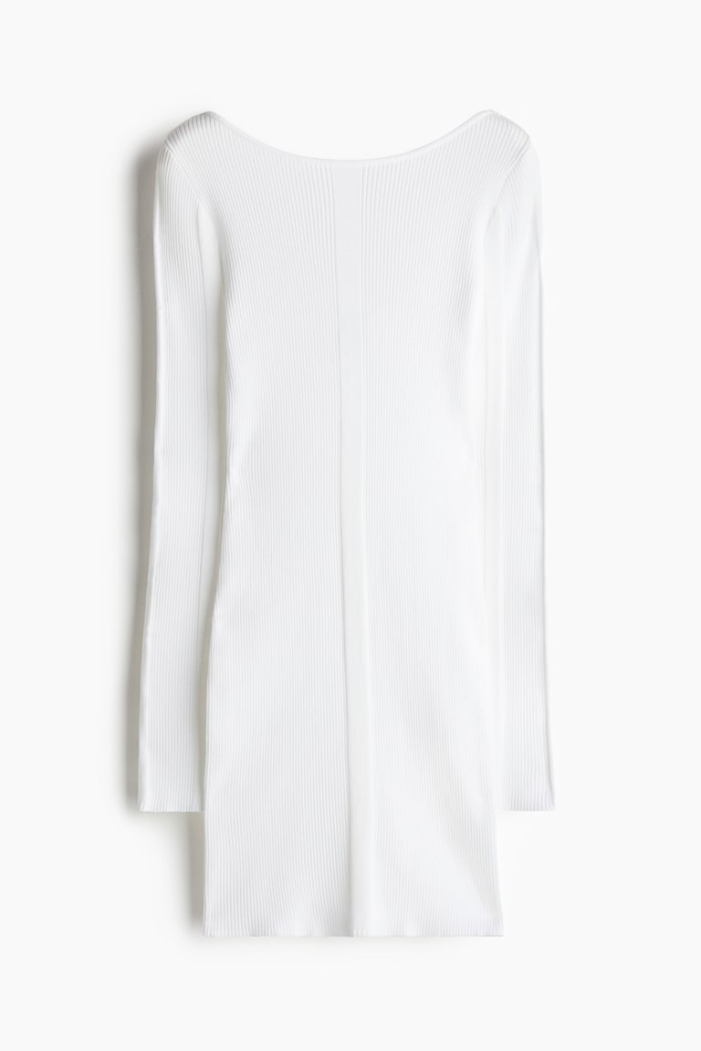 Women's Black Rib-Knit Bodycon Dress | H&M US