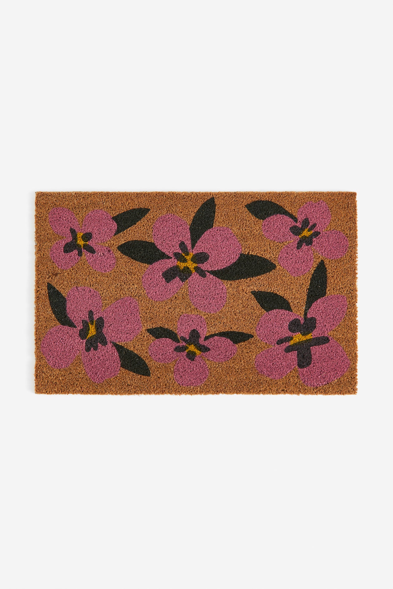 Coconut Fiber Doormat Dark beige/floral Home All H&M US