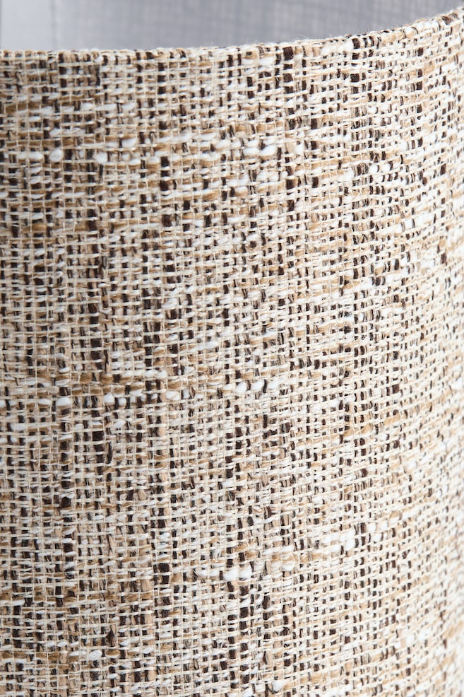 Textured drum lampshade-Beige marl - 3