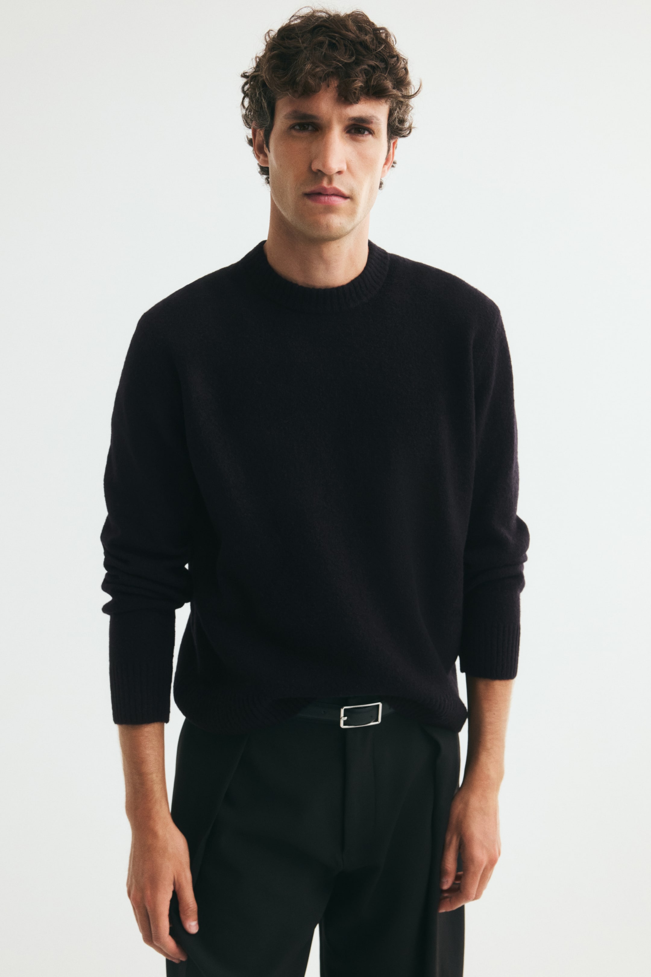 Grotere afbeelding bekijken: Geruwde trui Regular Fit - Zwart - HEREN | H&M BE 1