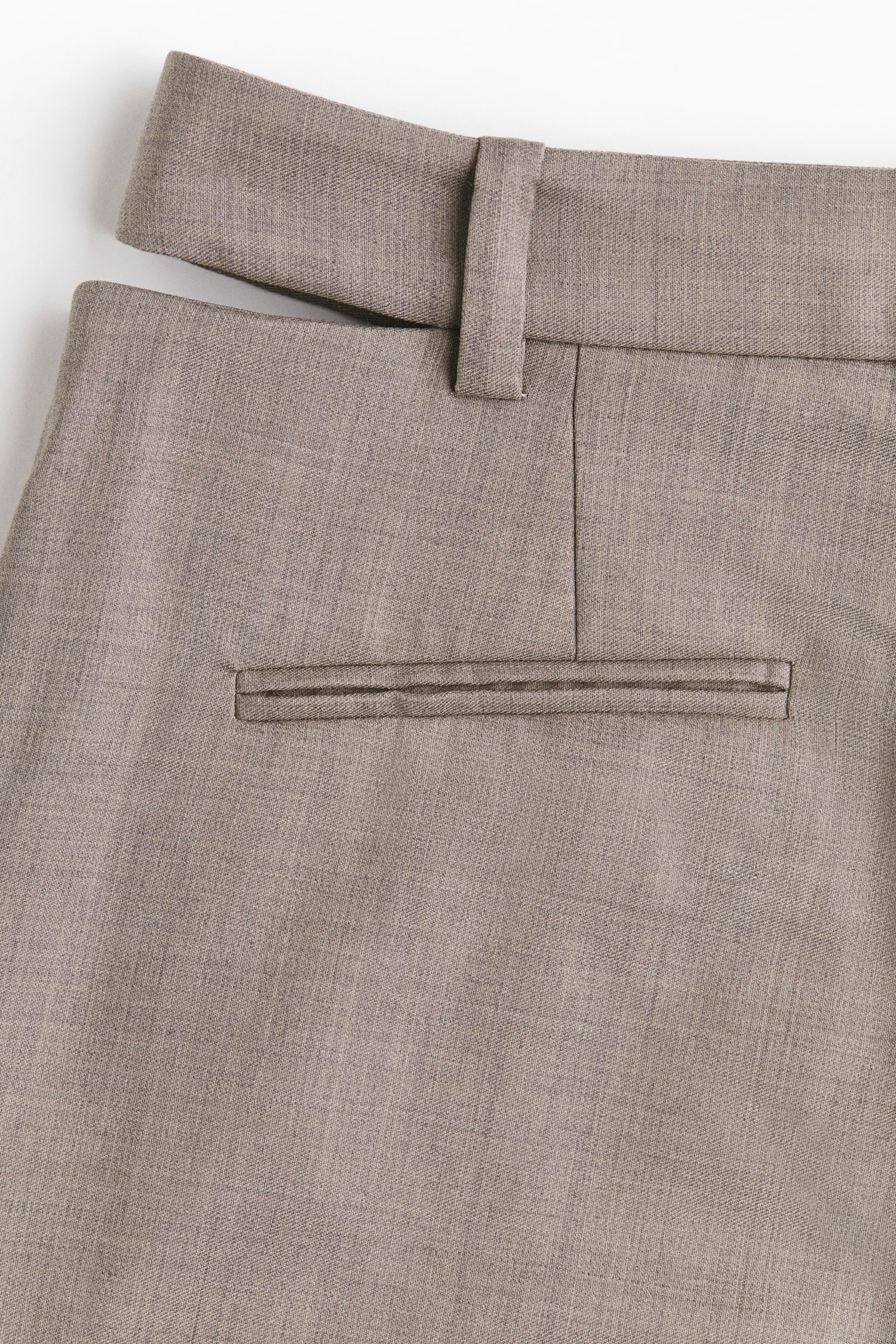 Женские брюки H&M Wool-Blend Cutout, цвет: Пыльный серый меланжевый — фото 6