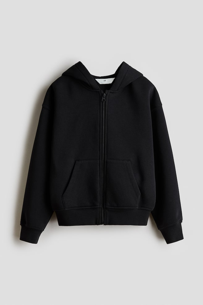 Hooded Jacket - Black/Gray melange/Black - 1