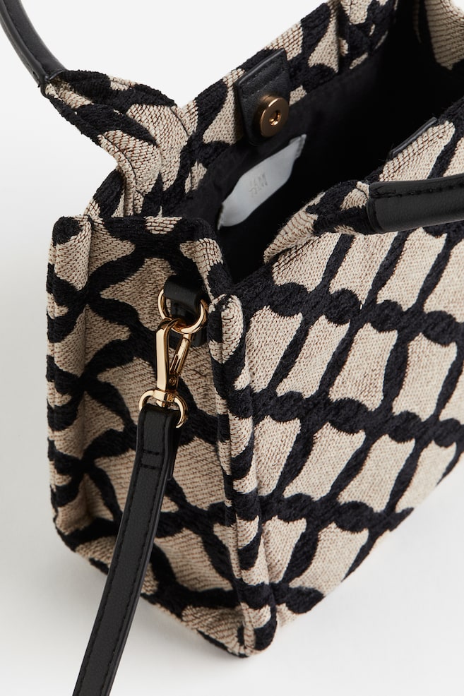 Mini crossbody bag - Beige/Black patterned - 5