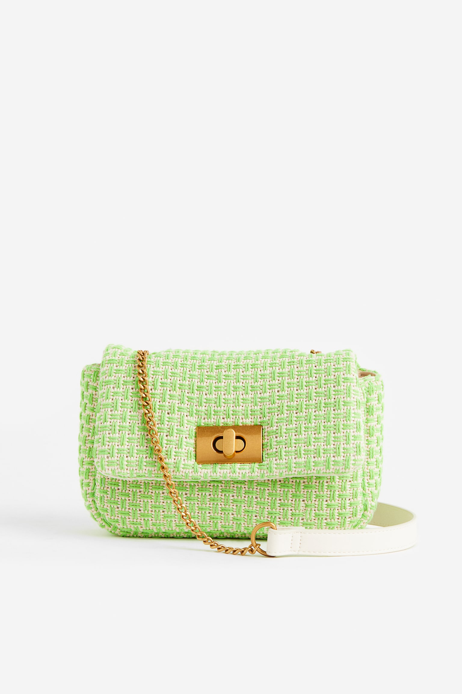 Small Shoulder Bag - Light green/Check/Light blue/Check - 1