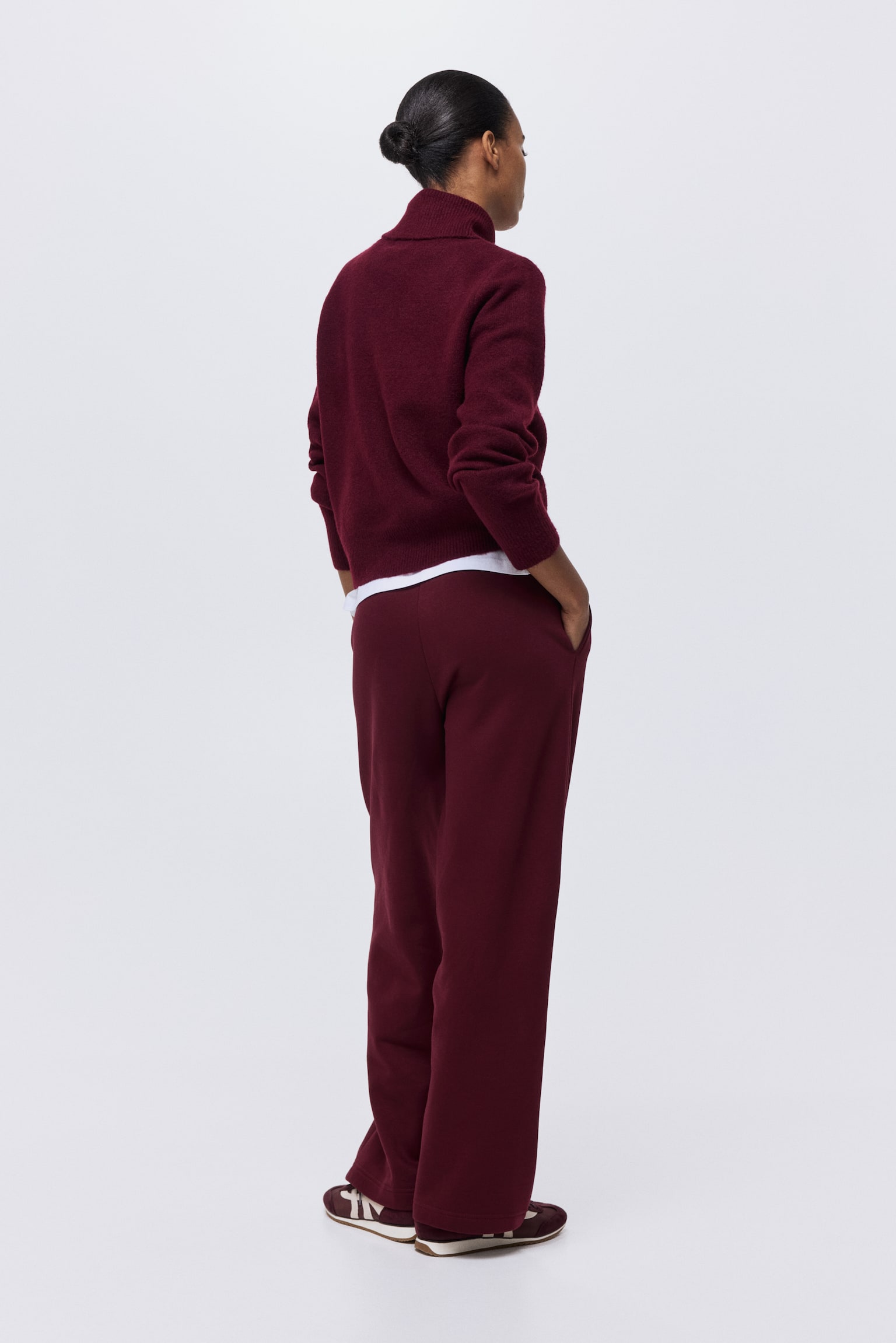 Sweatpants - Burgundy/Light grey marl/Dark brown/Cream/Khaki green/Black/Navy blue/Powder pink - 5