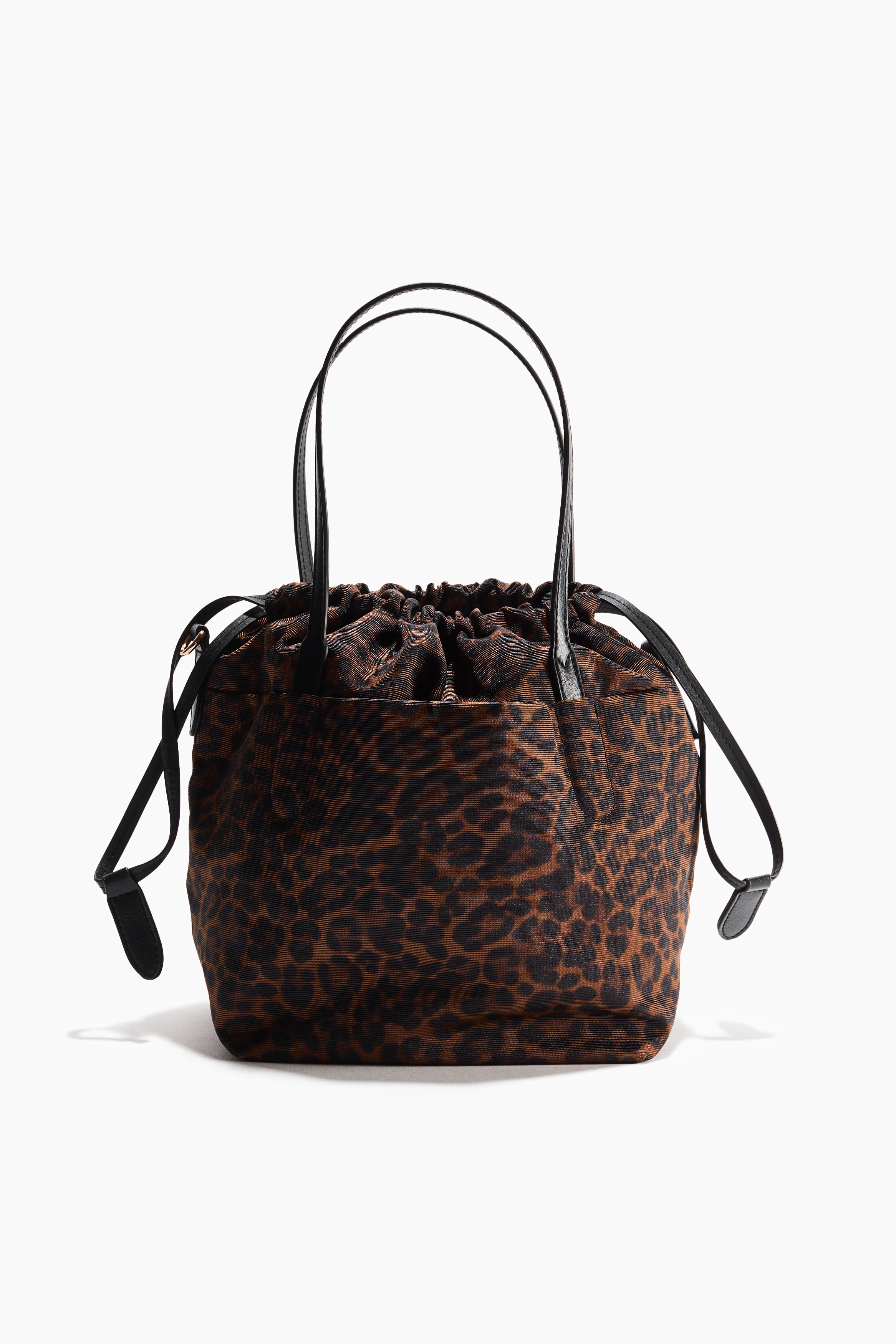 Crossbody bucket bag - Marrón/Estampado de leopardo/Marrón oscuro/Marrón