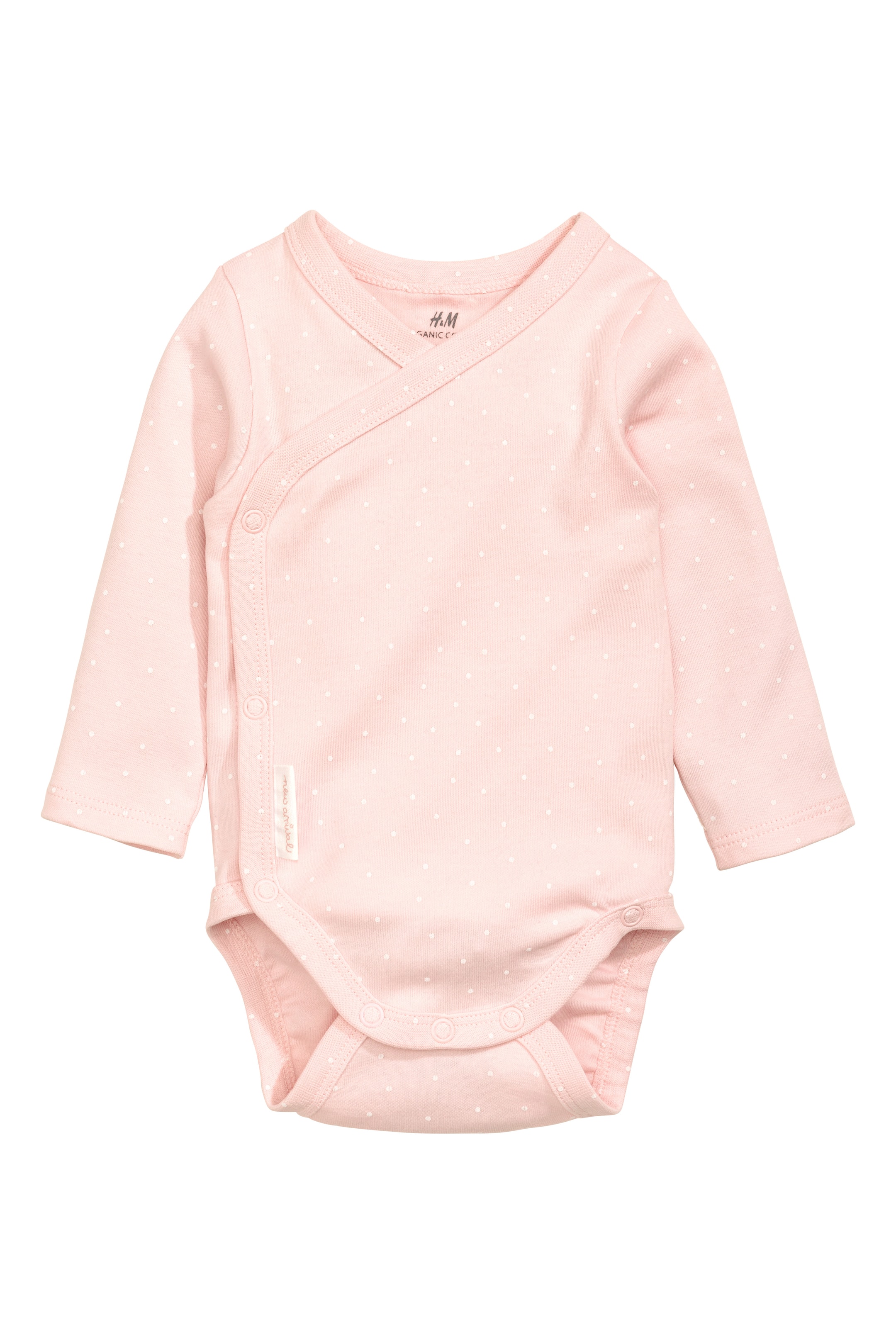 View larger image: 2-pack long-sleeved bodysuits - Light pink/Spotted - Kids | H&M GB 1