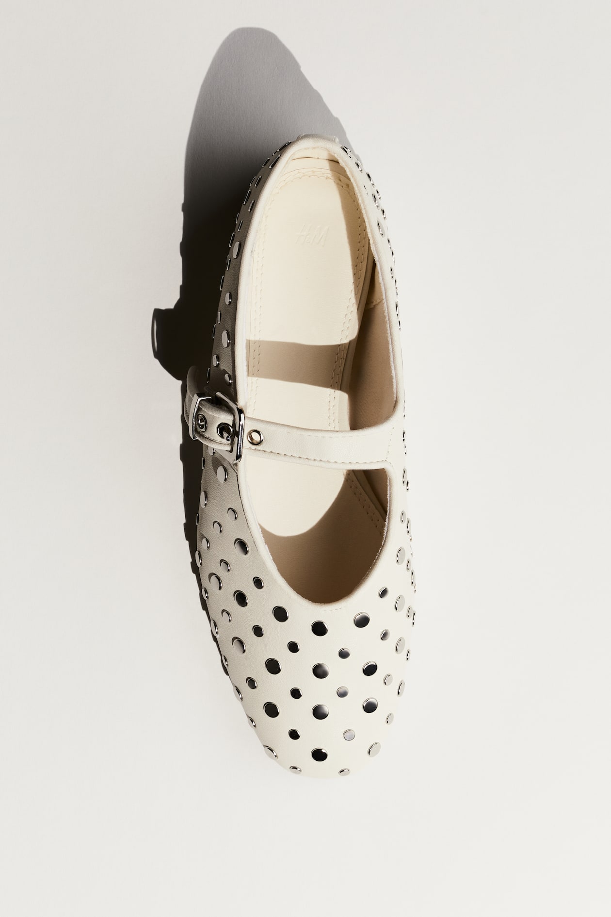 Ballerine Mary Jane con borchie Beige chiaro DONNA H&M CH