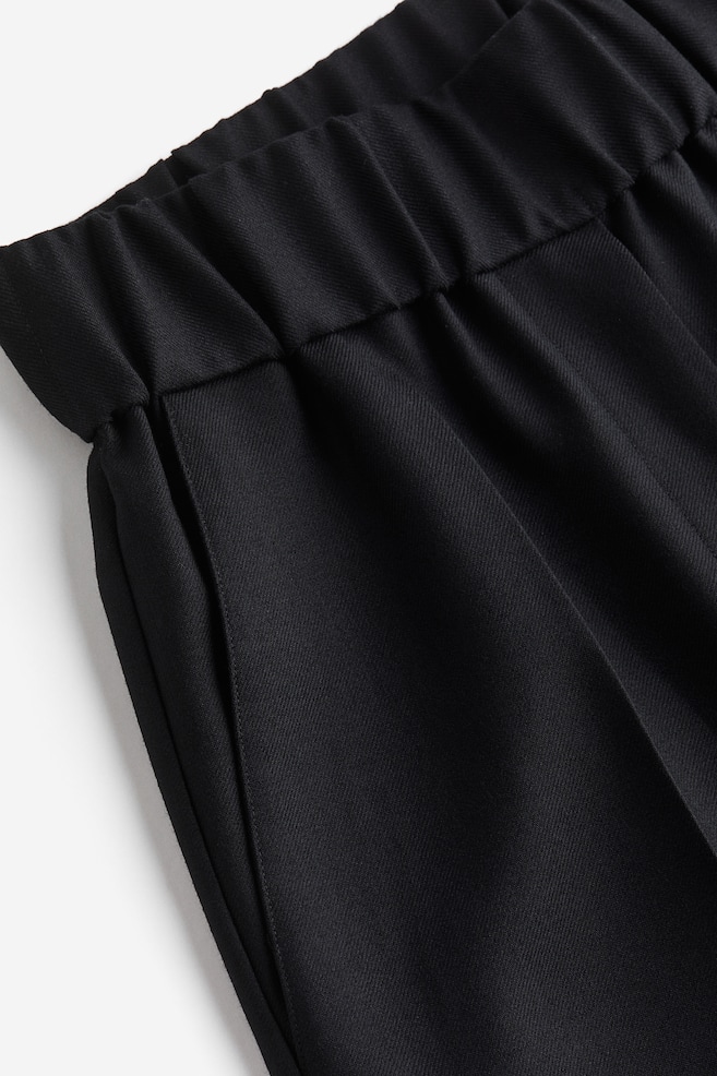 Wide wool trousers - Black/Dark grey - 5