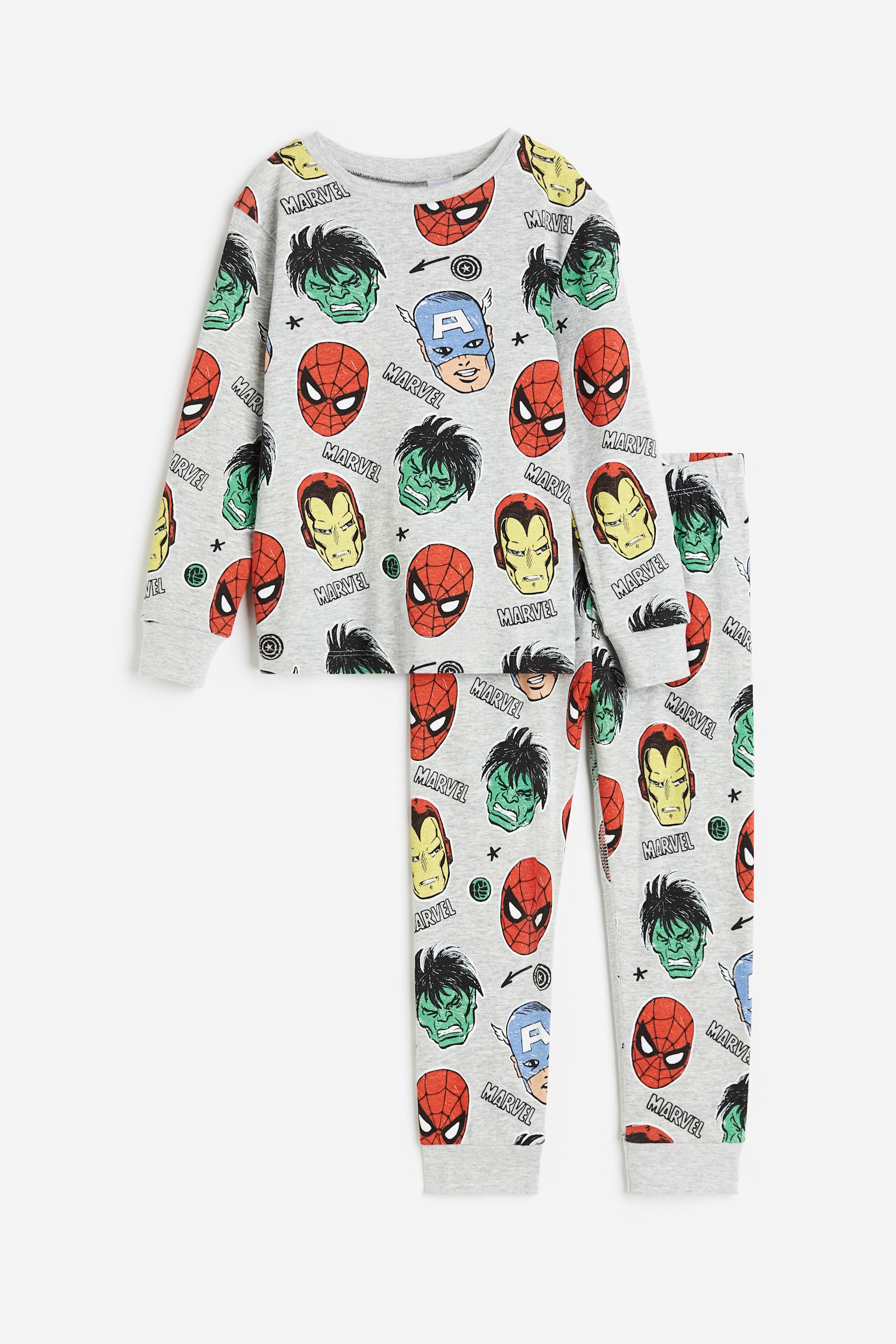 Printed pyjamas - Light grey/Marvel Comics/Blue/Pokémon/Natural white/Marvel Comics - 1