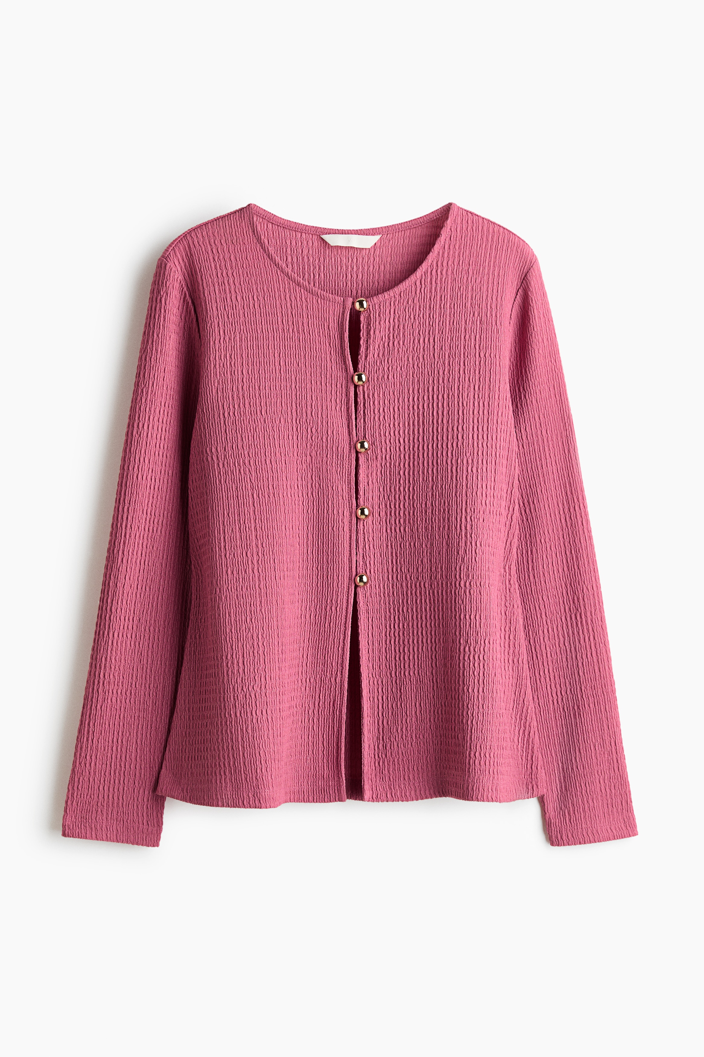 Textured jersey cardigan