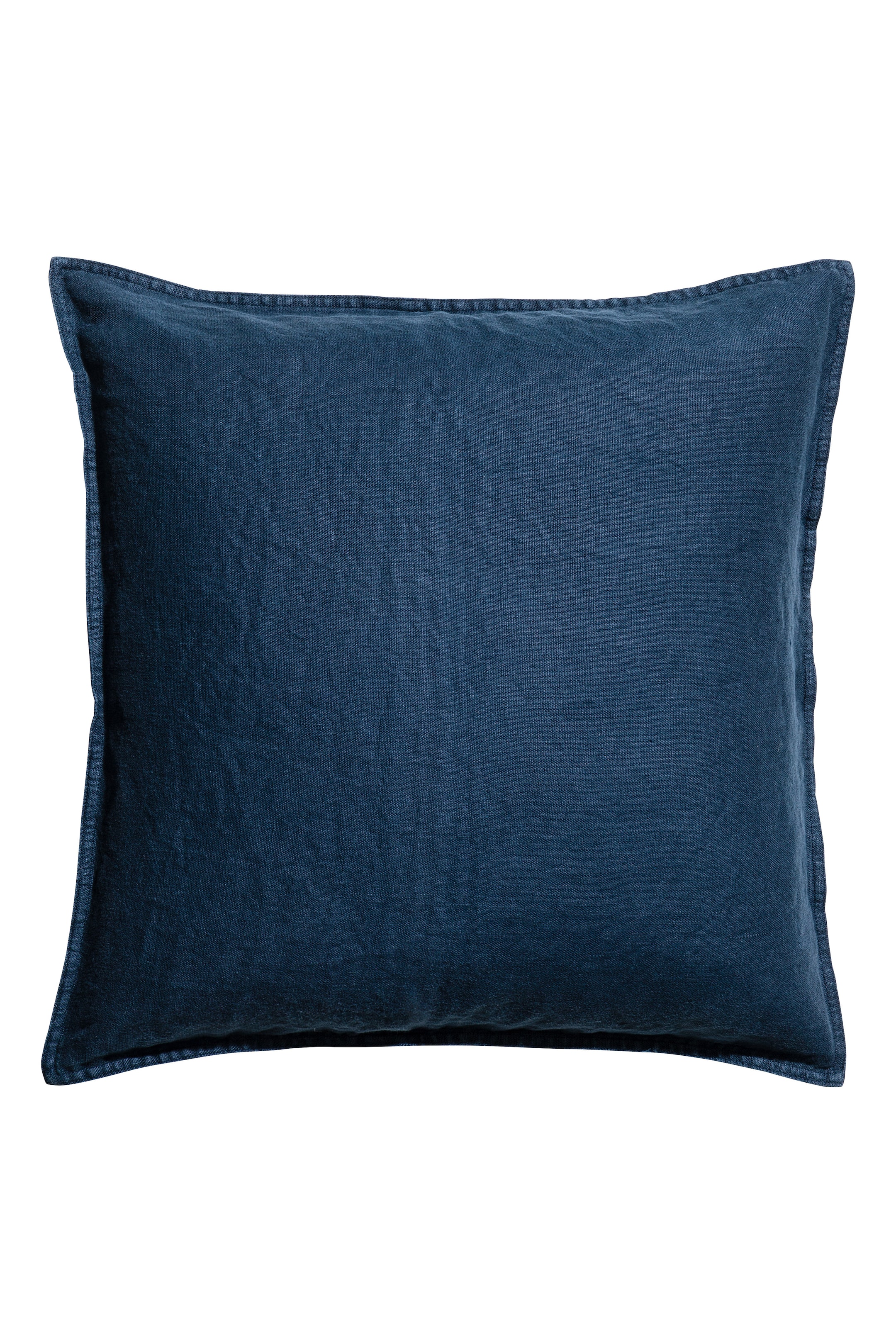 View larger image: Washed linen cushion cover - Dark blue - Home All | H&M US 1
